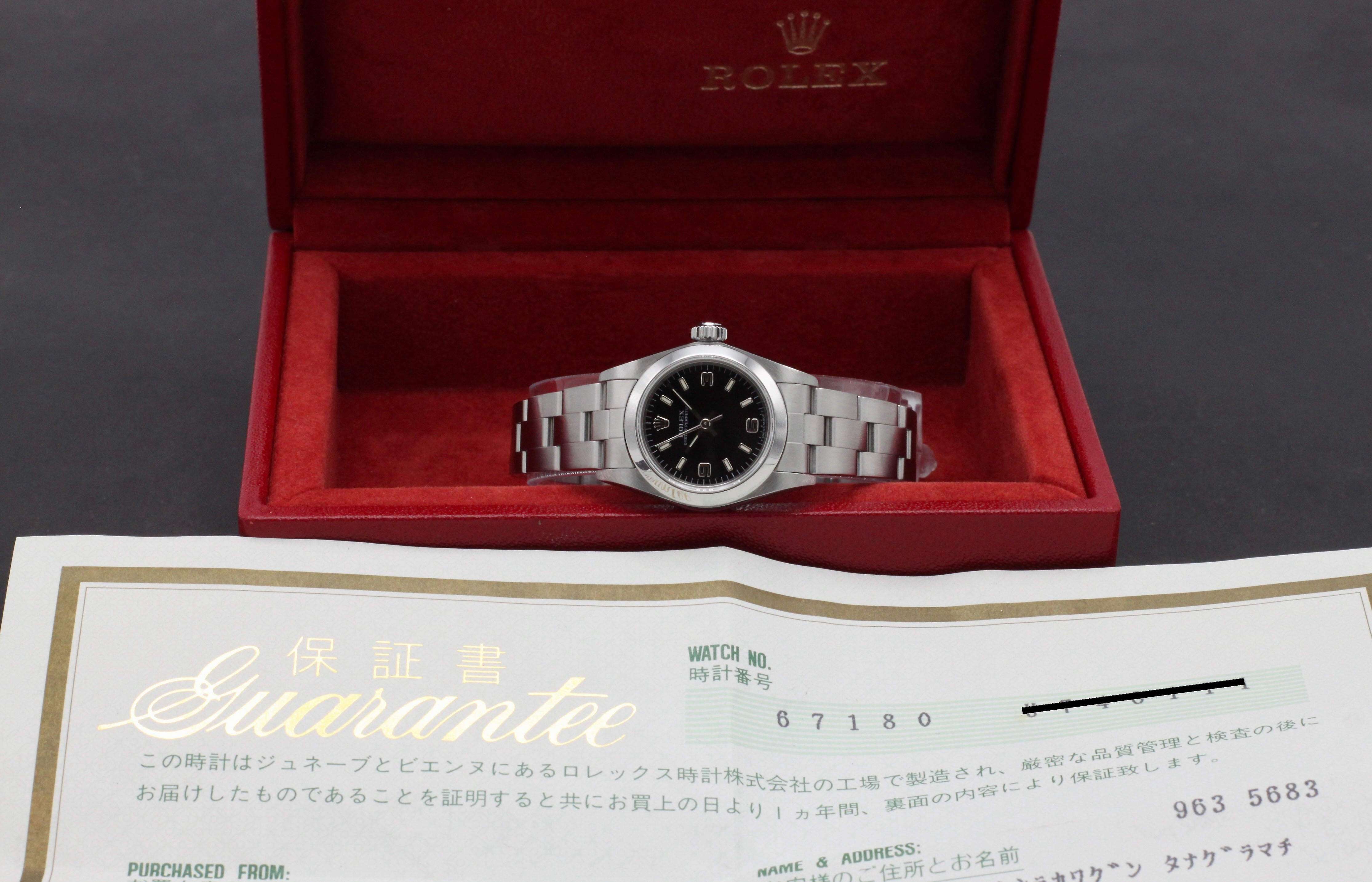 Rolex Oyster Perpetual 67180 - 1998 - Rolex horloge - Rolex kopen - Rolex dames horloge - Trophies Watches