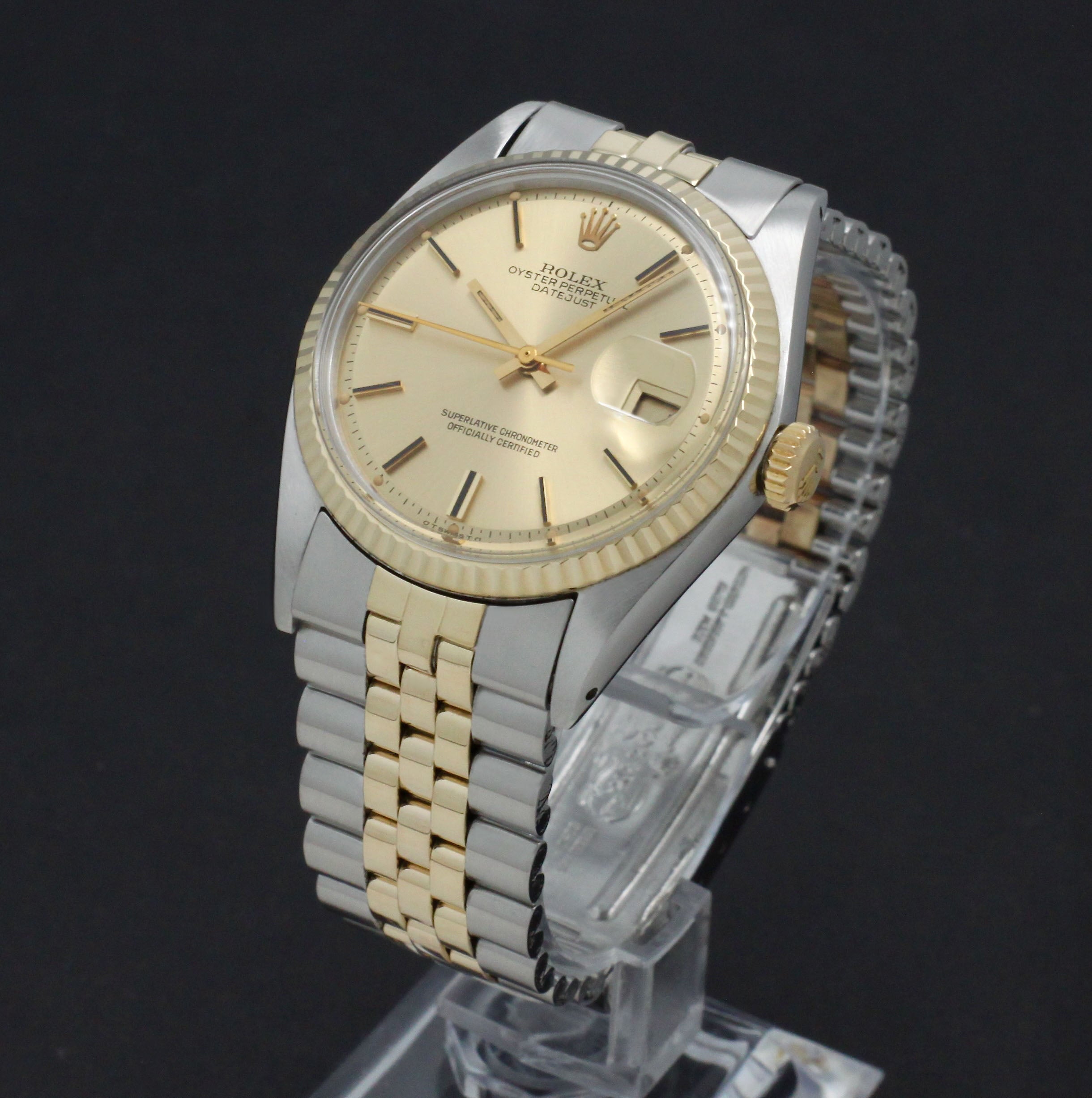 Rolex Datejust 1601 - 1973 - goud/staal - two/tone - Rolex horloge - Rolex kopen - Rolex heren horloge - Trophies Watches