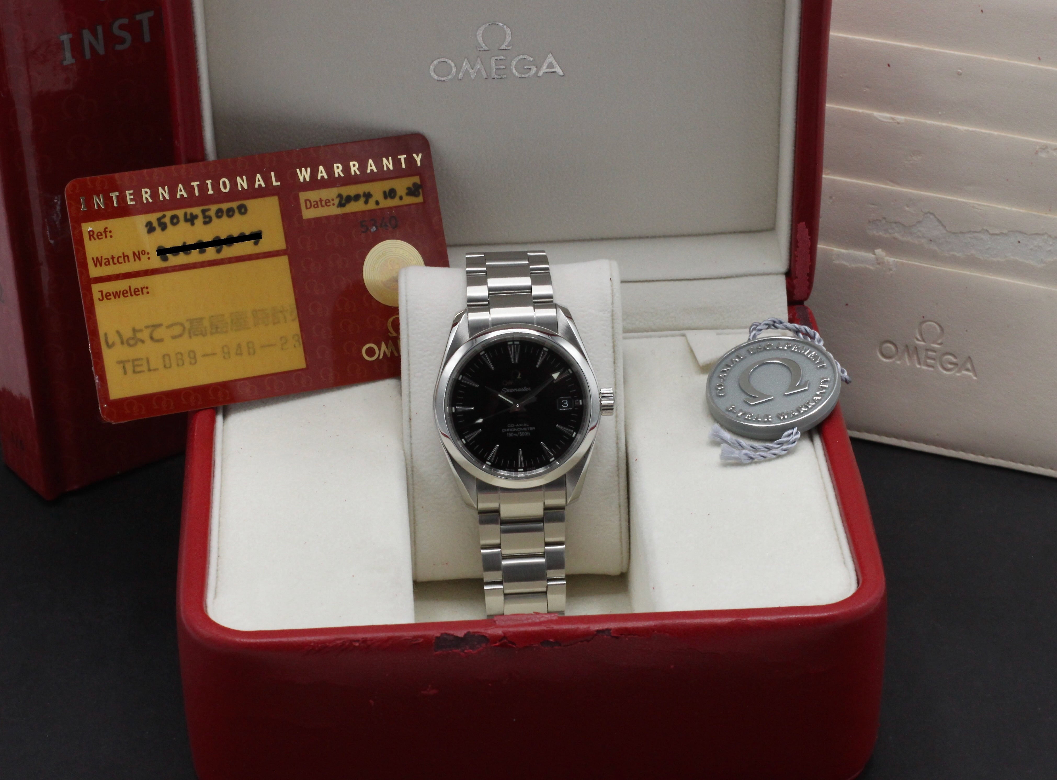 Omega Seamaster Aqua Terra Co-axial 2504.50.00 - 2004 - Omega horloge - Omega kopen - Omega heren horloge - Trophies Watches