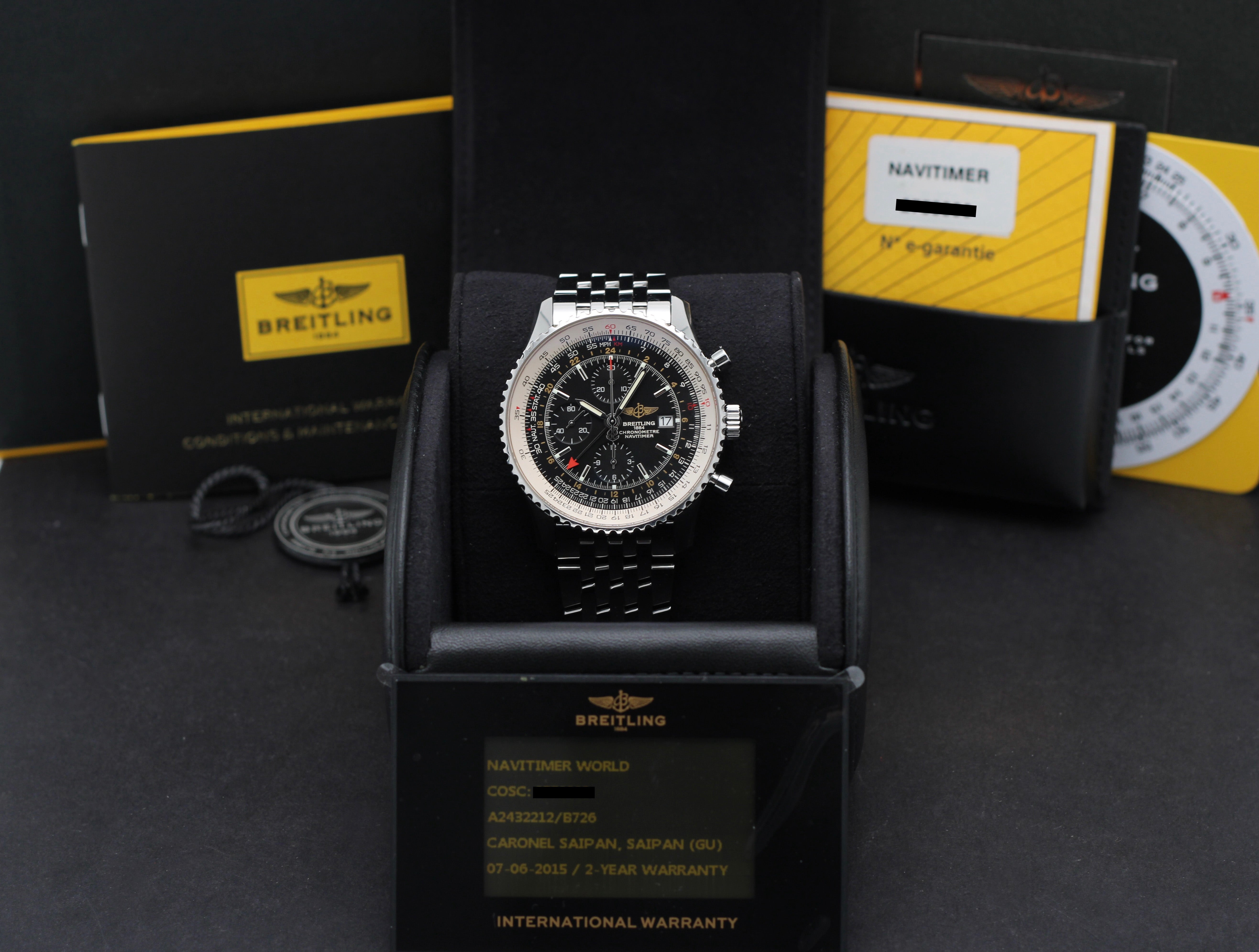 Breitling Navitimer World A24322- 2015 - Breitling horloge - Breitling kopen - Breitling heren horloge - Trophies Watches