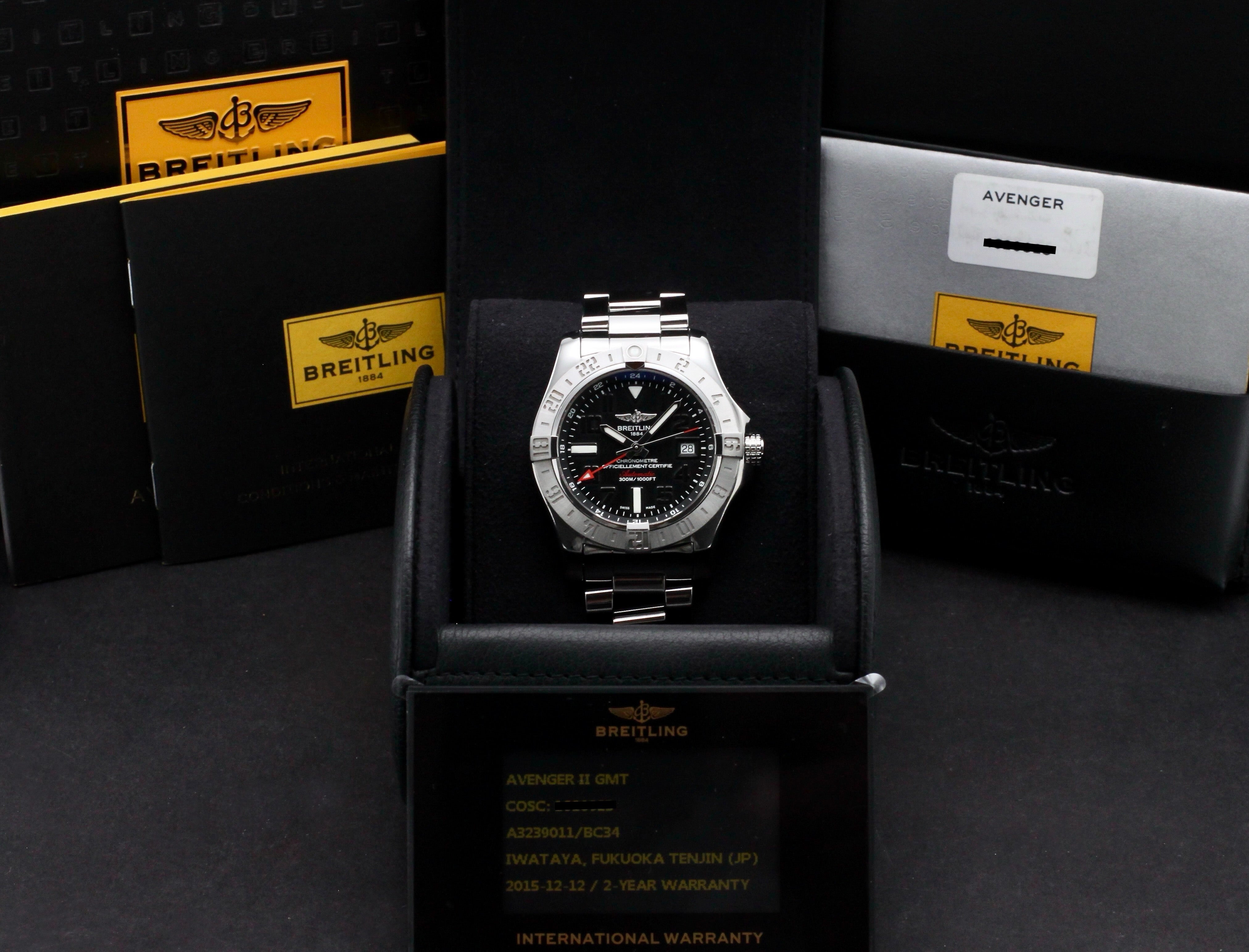 Breitling Avenger II GMT A32390 - 2015 - Breitling horloge - Breitling kopen - Breitling heren horloge - Trophies Watches