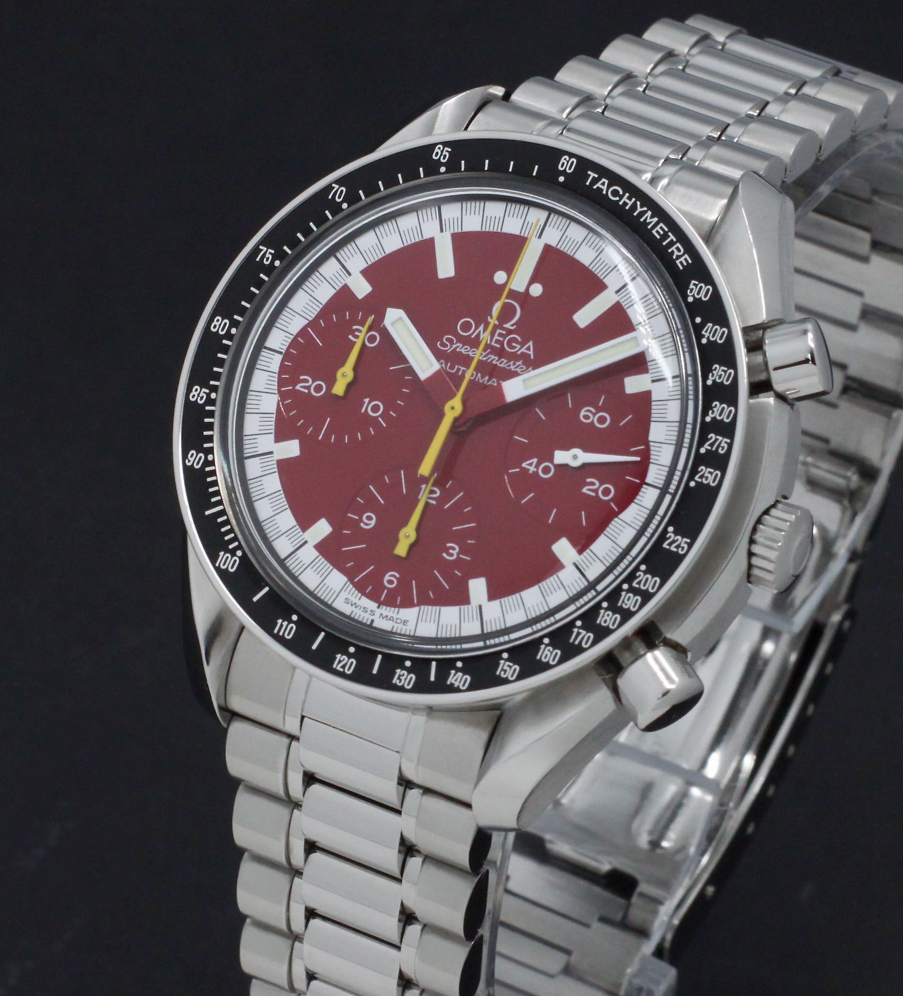 Omega Speedmaster Reduced Schumacher 3810.61.41 - 1998 - Omega horloge - Omega kopen - Omega heren horloge - Trophies Watche