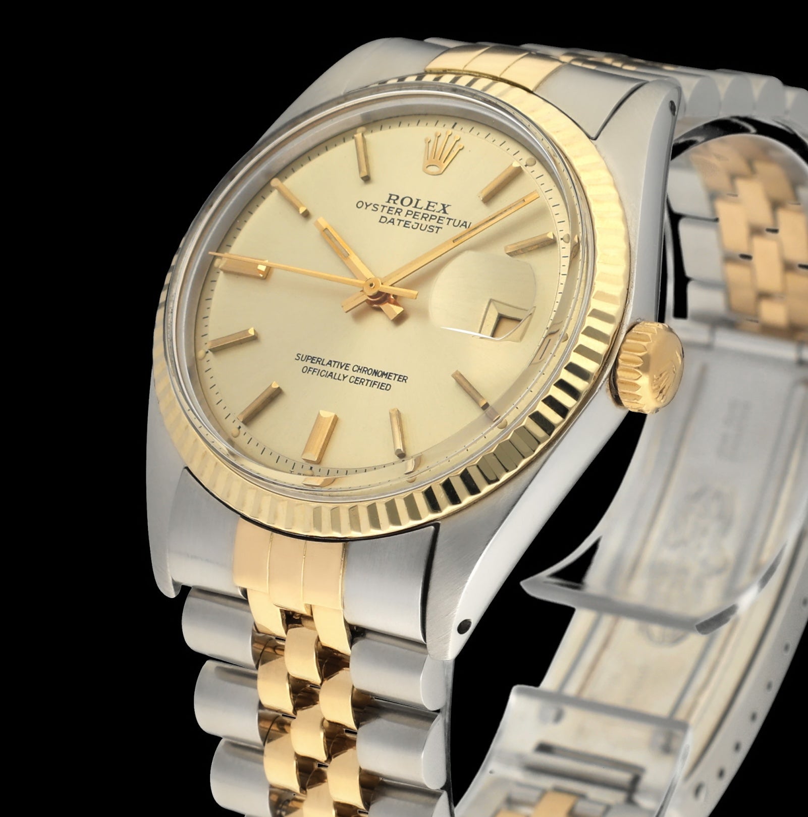 Rolex Datejust 1601 - 1973 - goud/staal - two/tone - Rolex horloge - Rolex kopen - Rolex heren horloge - Trophies Watches