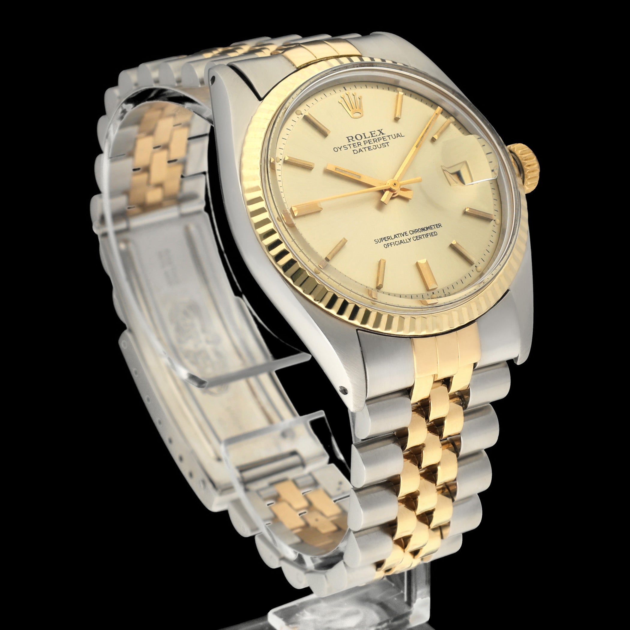Rolex Datejust 1601 - 1973 - goud/staal - two/tone - Rolex horloge - Rolex kopen - Rolex heren horloge - Trophies Watches