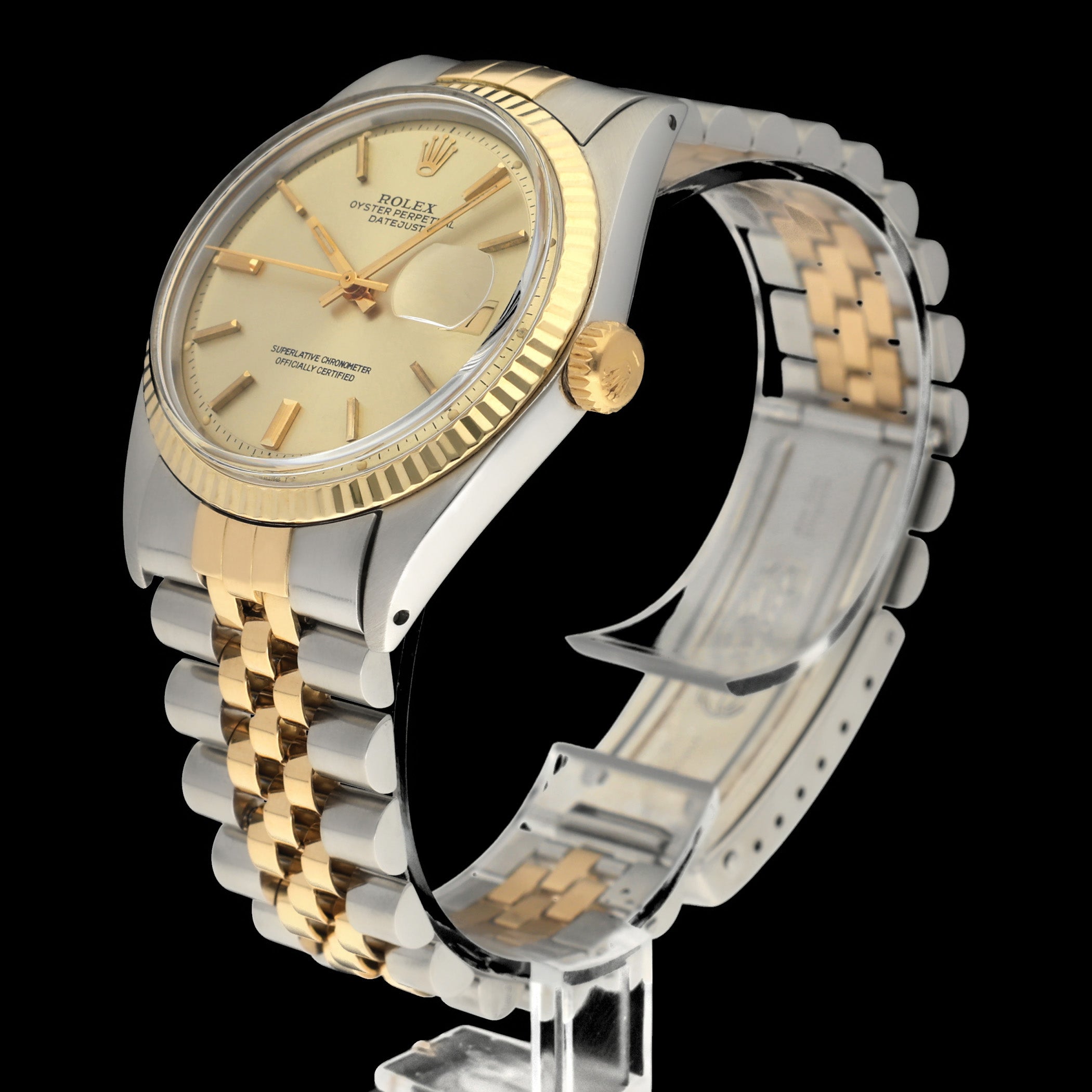 Rolex Datejust 1601 - 1973 - goud/staal - two/tone - Rolex horloge - Rolex kopen - Rolex heren horloge - Trophies Watches
