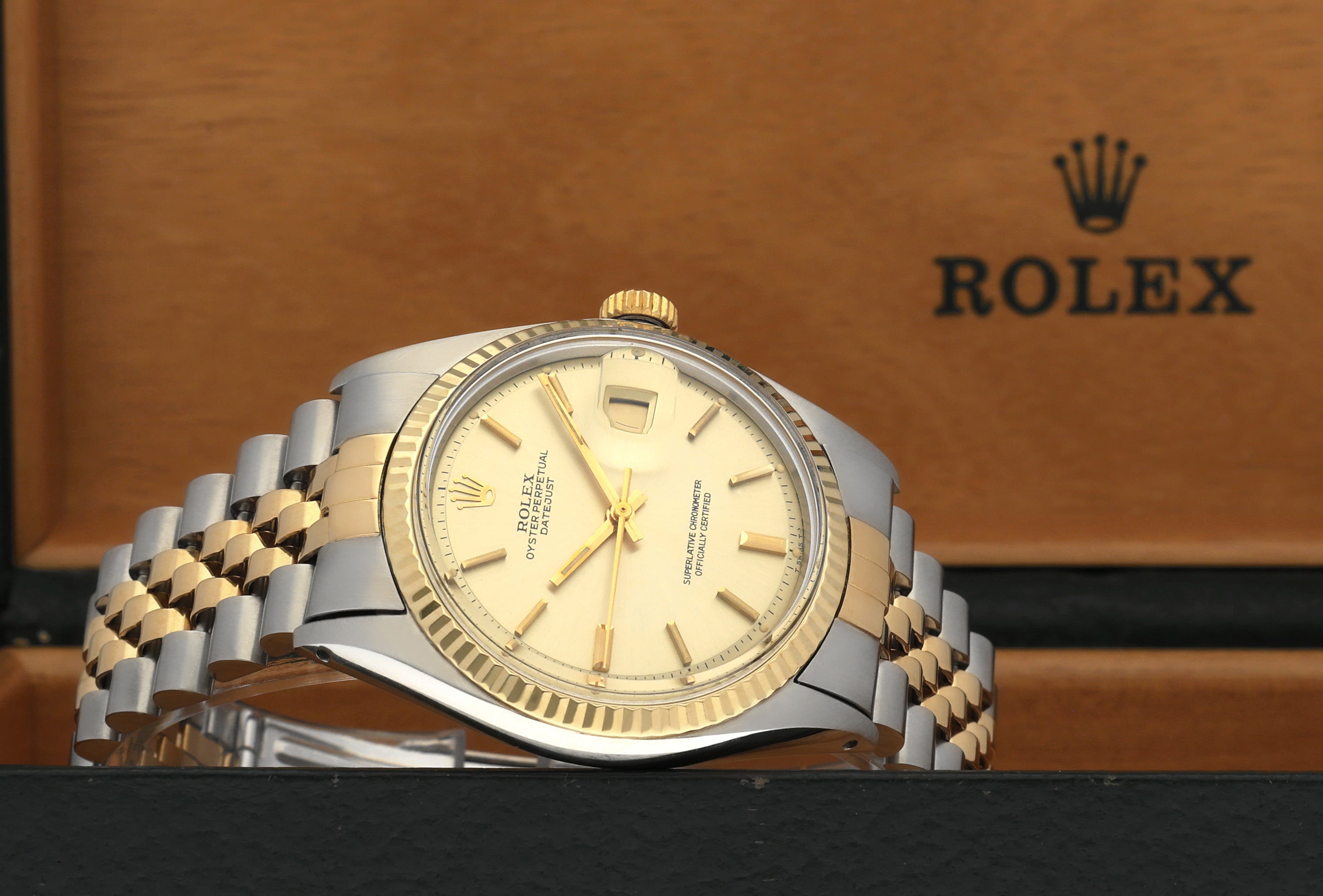 Rolex Datejust 1601 - 1973 - goud/staal - two/tone - Rolex horloge - Rolex kopen - Rolex heren horloge - Trophies Watches