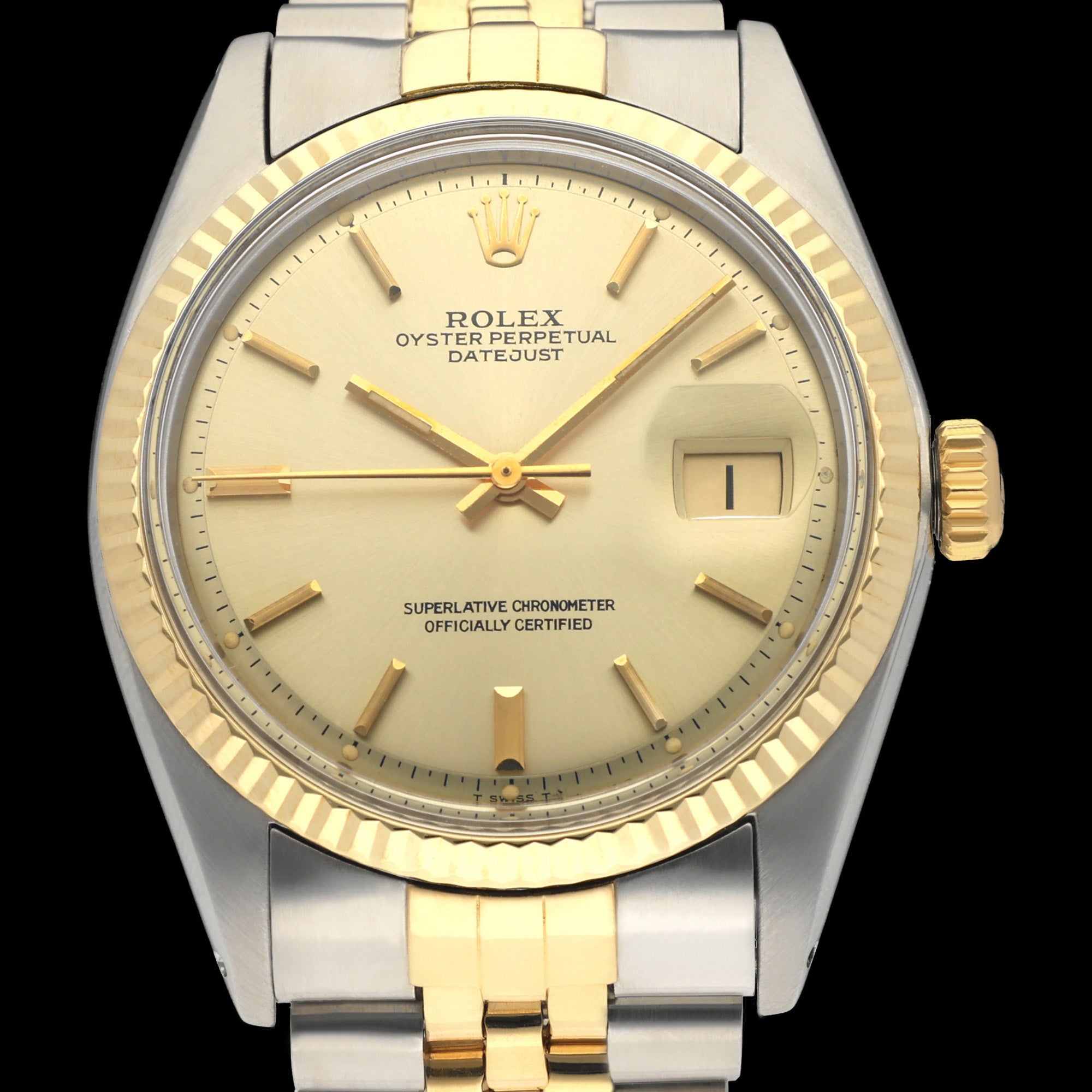 Rolex Datejust 1601 - 1973 - goud/staal - two/tone - Rolex horloge - Rolex kopen - Rolex heren horloge - Trophies Watches