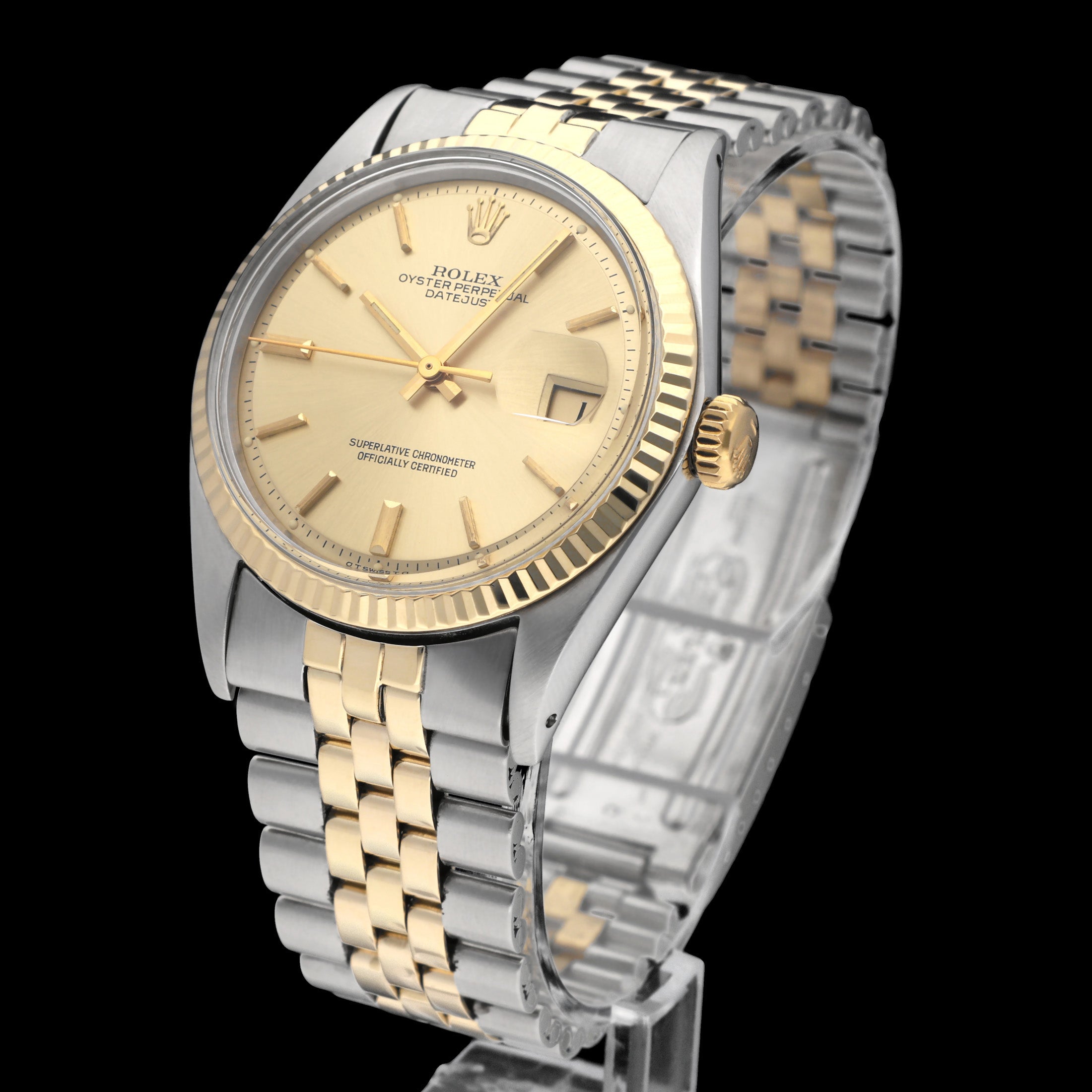 Rolex Datejust 1601 - 1973 - goud/staal - two/tone - Rolex horloge - Rolex kopen - Rolex heren horloge - Trophies Watches