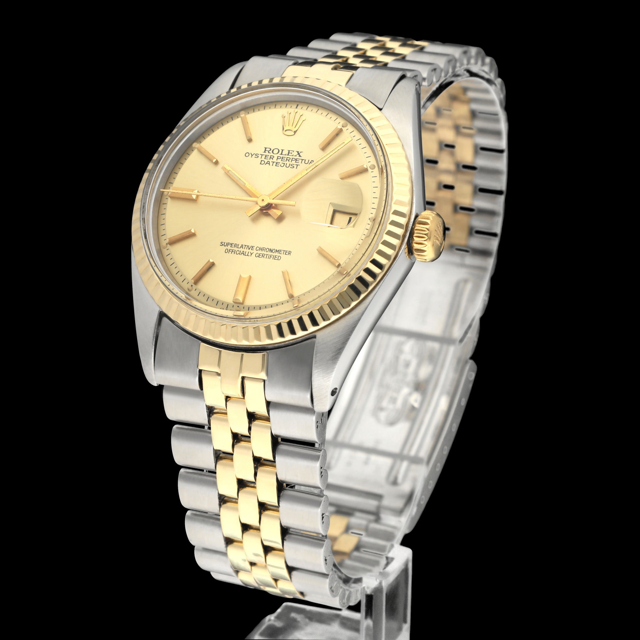 Rolex Datejust 1601 - 1975- goud/staal - two/tone - Rolex horloge - Rolex kopen - Rolex heren horloge - Trophies Watches
