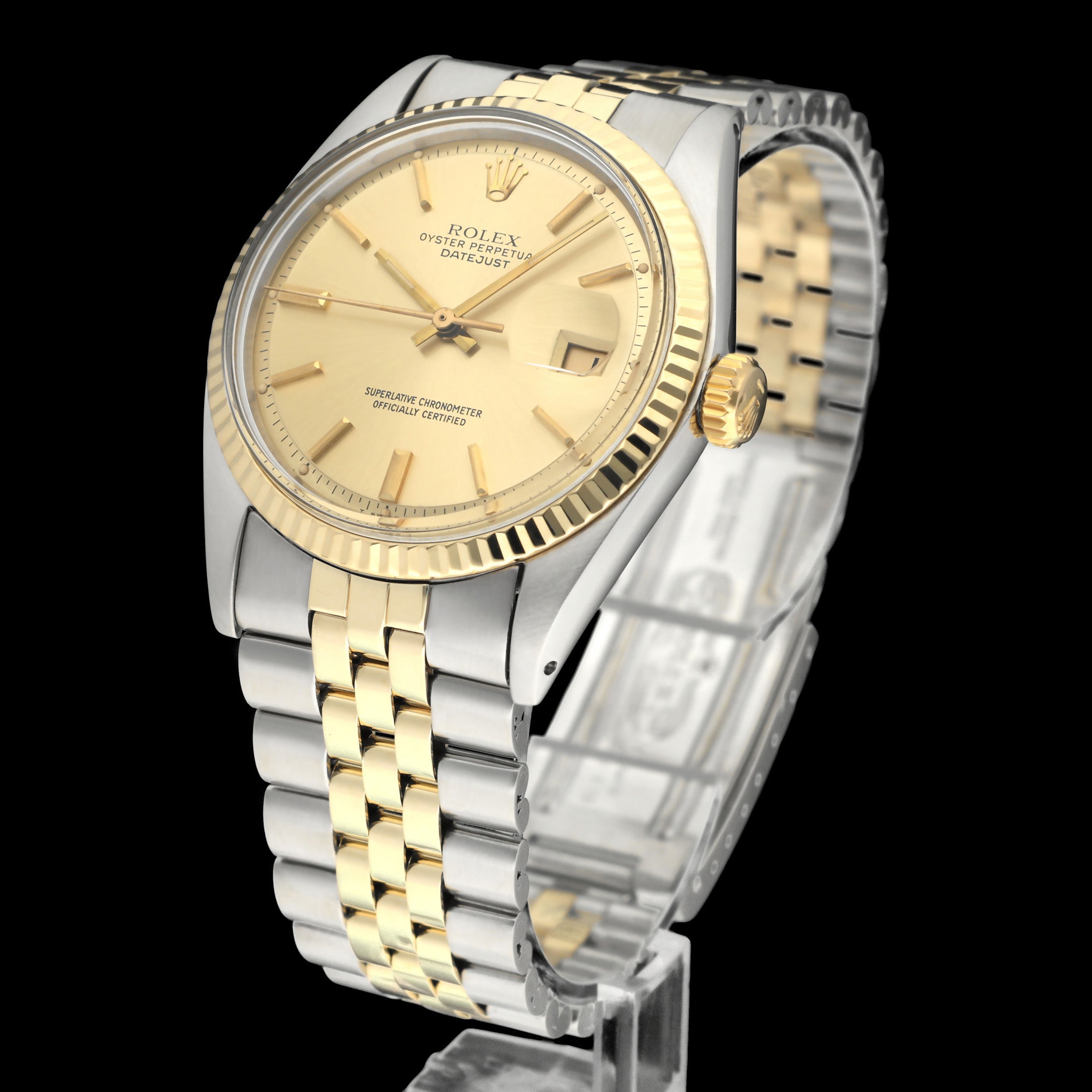 Rolex Datejust 1601 - 1973 - goud/staal - two/tone - Rolex horloge - Rolex kopen - Rolex heren horloge - Trophies Watches