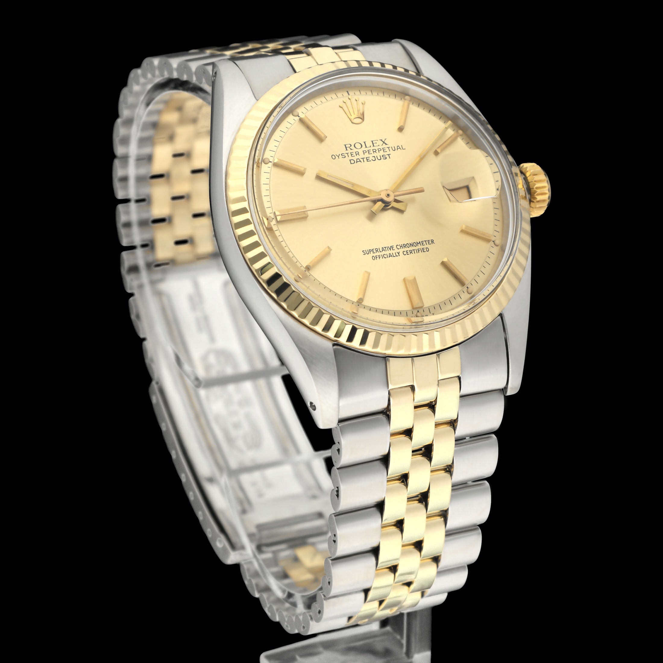 Rolex Datejust 1601 - 1973 - goud/staal - two/tone - Rolex horloge - Rolex kopen - Rolex heren horloge - Trophies Watches