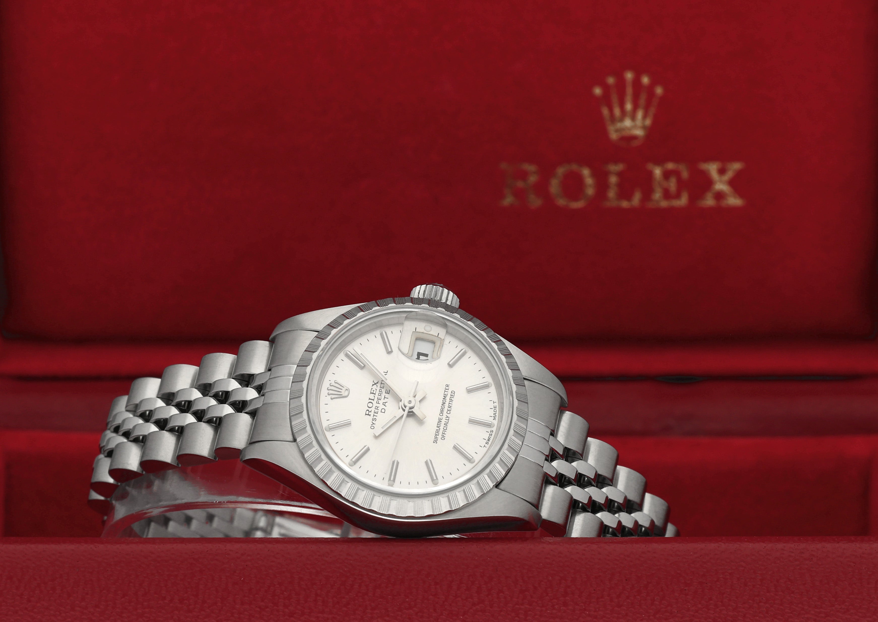 Rolex Oyster Perpetual Lady Date 69240 - 1996 - Rolex horloge - Rolex kopen - Rolex dames horloge - Trophies Watches