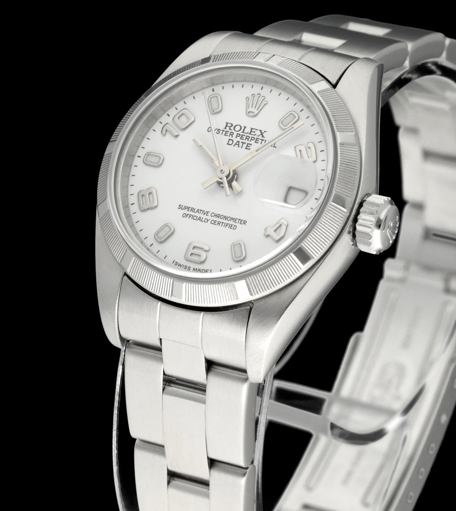 Rolex Oyster Perpetual Lady Date 79190 - 2004 - Rolex horloge - Rolex kopen - Rolex dames horloge - Trophies Watches