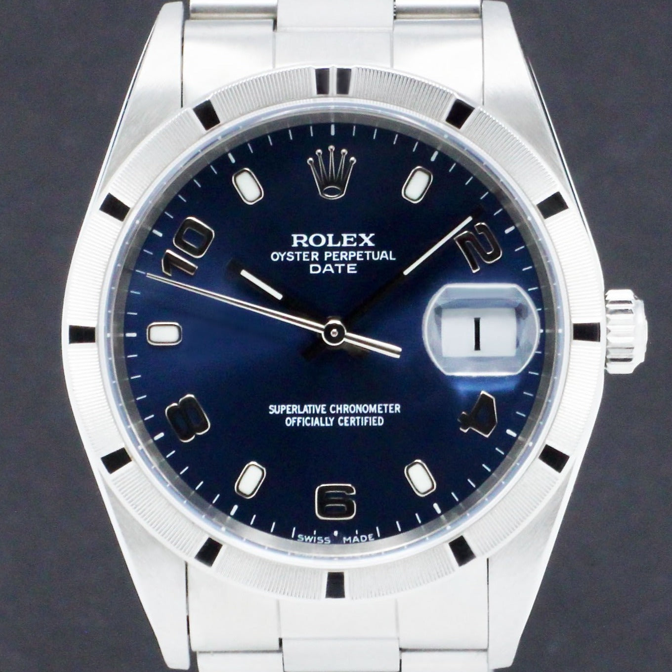 Rolex Oyster Perpetual Date 15210 - 2002 - Rolex horloge - Rolex kopen - Rolex heren horloge - Trophies Watches