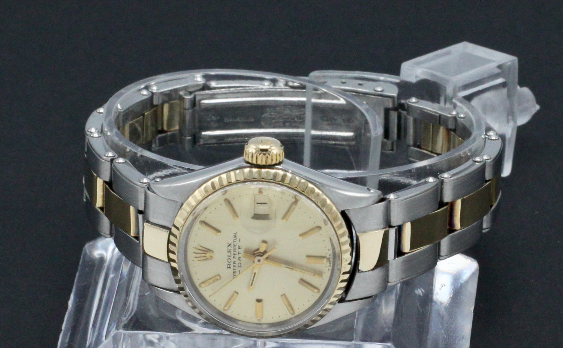 Rolex Oyster Perpetual Lady Date 6516 two-tone - 1979 - Rolex horloge - Rolex kopen - Rolex dames horloge - Trophies Watches