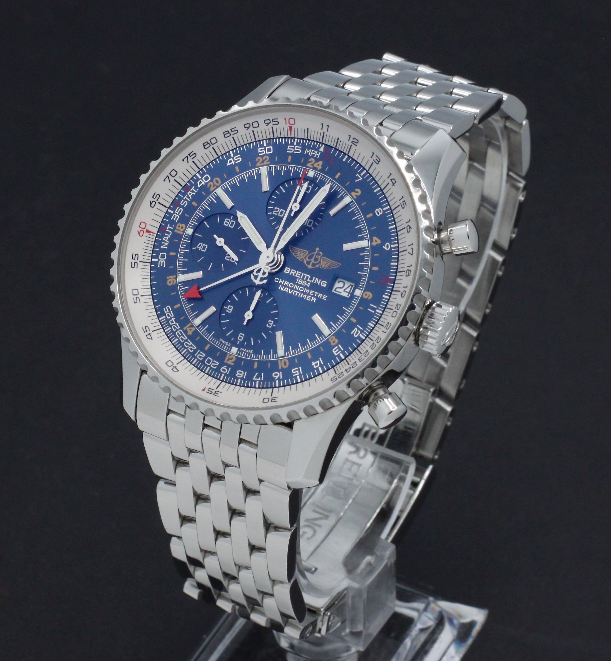 Breitling Navitimer World A24322/C651 - 2018 - Breitling horloge - Breitling kopen - Breitling heren horloge - Trophies Watches