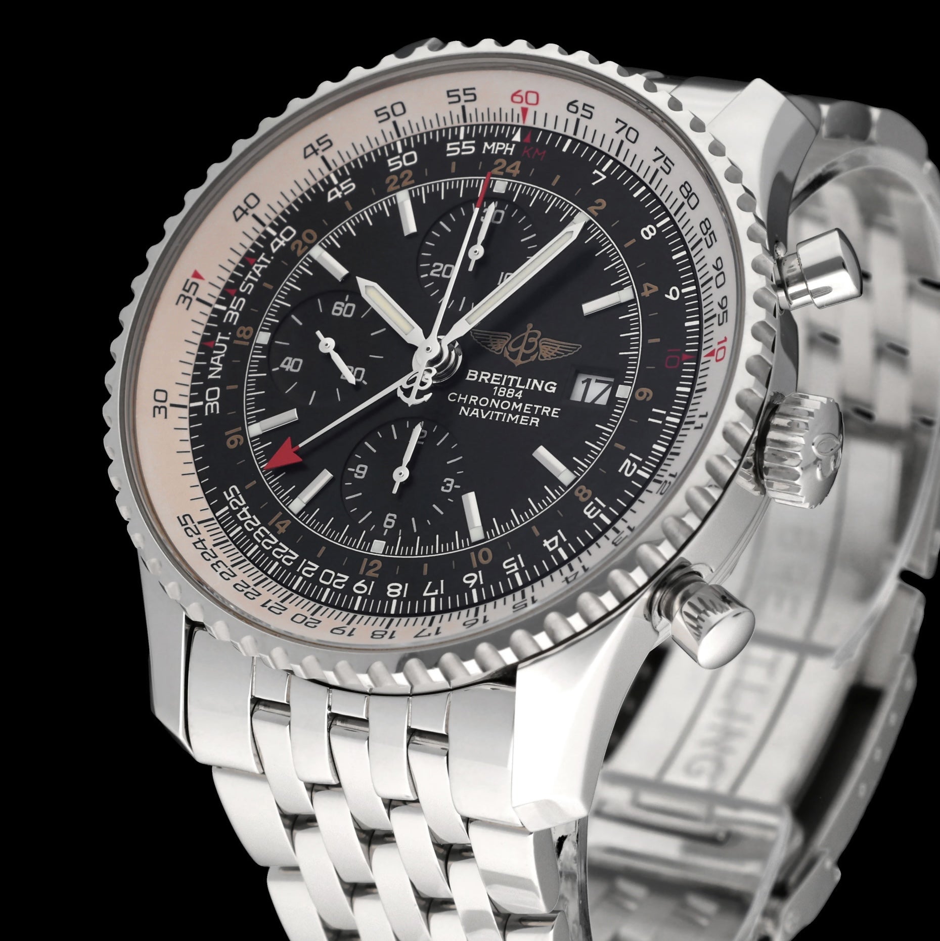 Breitling Navitimer World A24322- 2015 - Breitling horloge - Breitling kopen - Breitling heren horloge - Trophies Watches