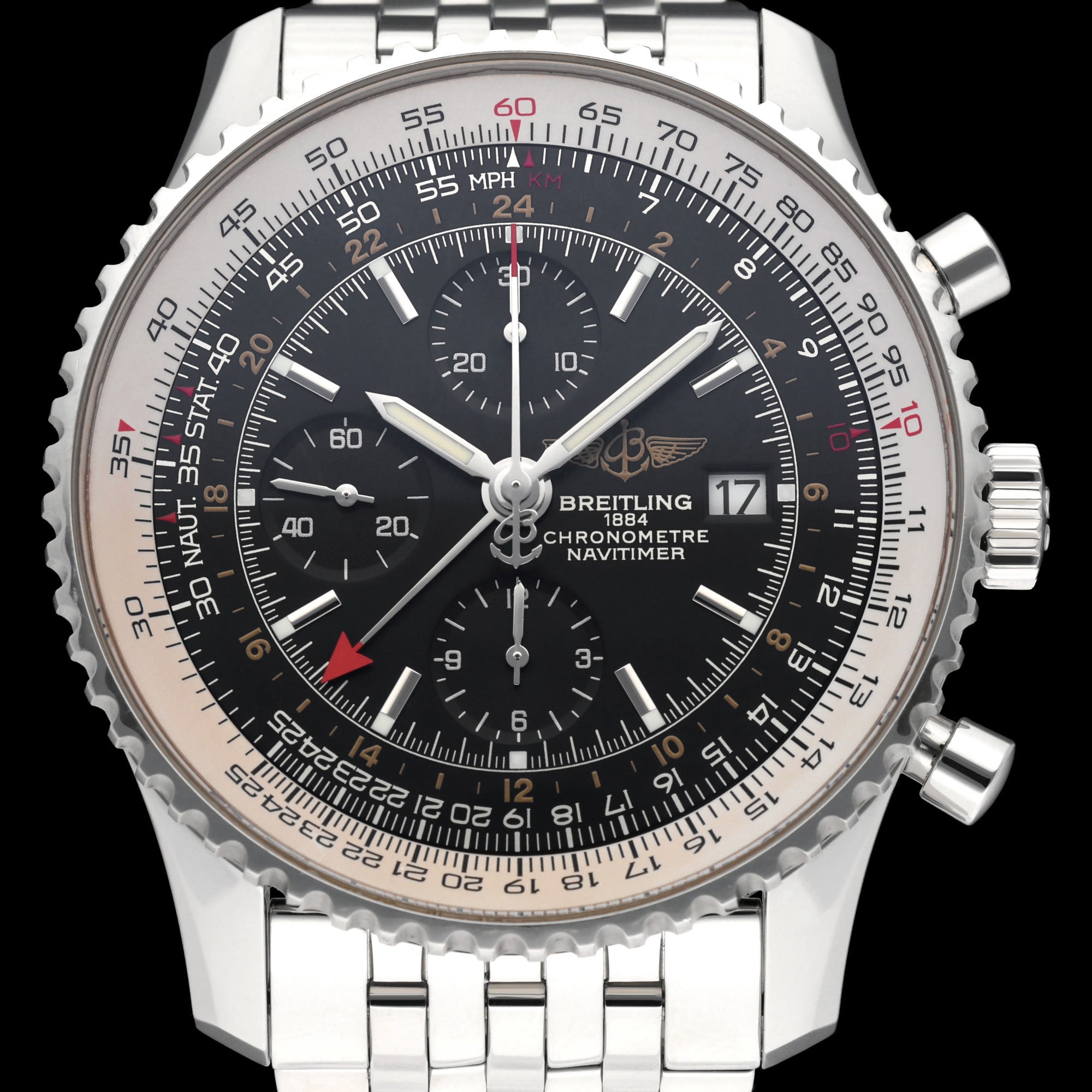Breitling Navitimer World A24322- 2015 - Breitling horloge - Breitling kopen - Breitling heren horloge - Trophies Watches