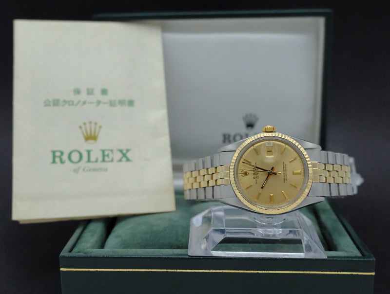 Rolex Datejust 1601 - 1974 - goud/staal - two/tone - Rolex horloge - Rolex kopen - Rolex heren horloge - Trophies Watches