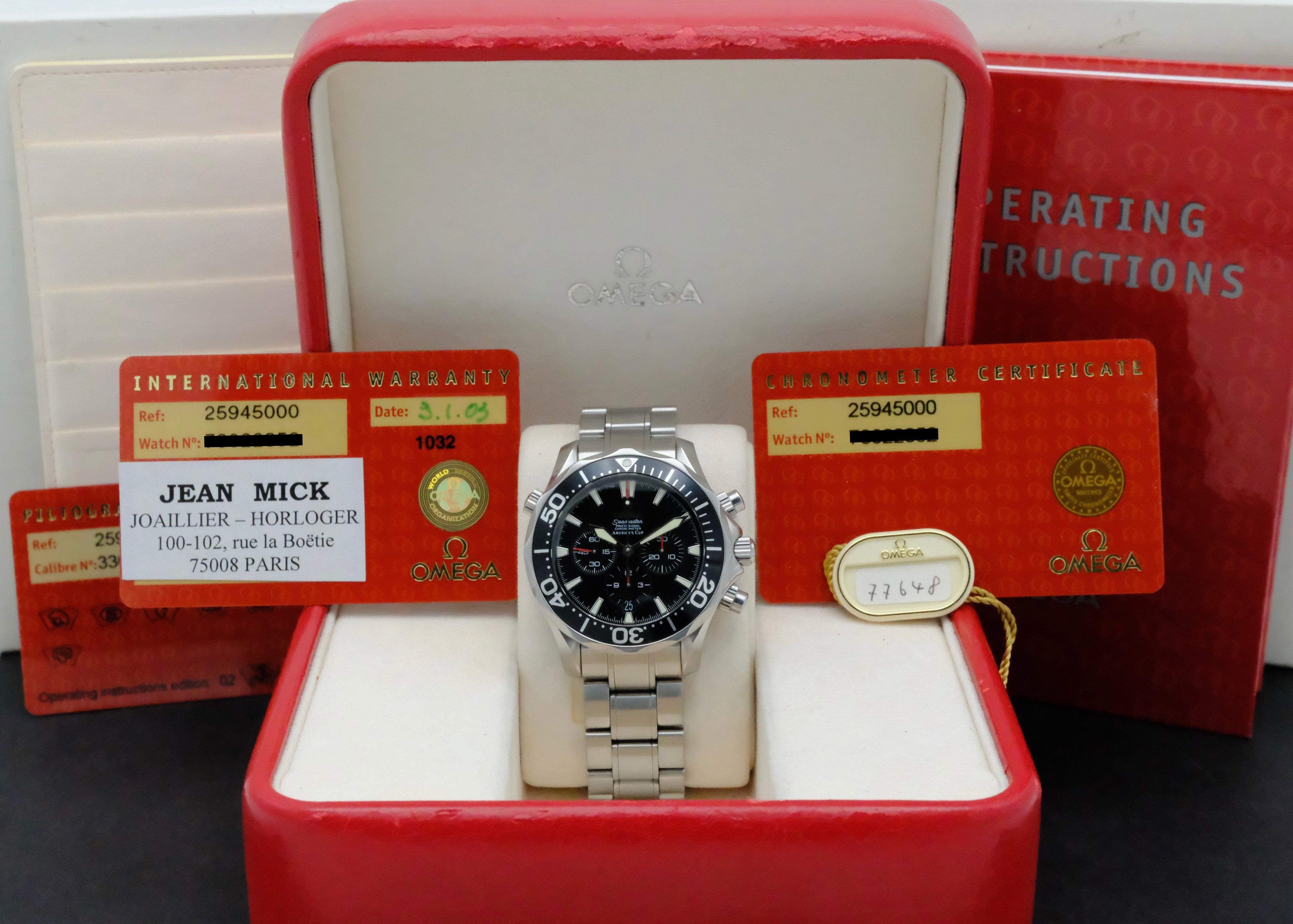 Omega Seamaster Diver 300 M 2594.50 - 2003 - Omega horloge - Omega kopen - Omega heren horloge - Trophies Watches