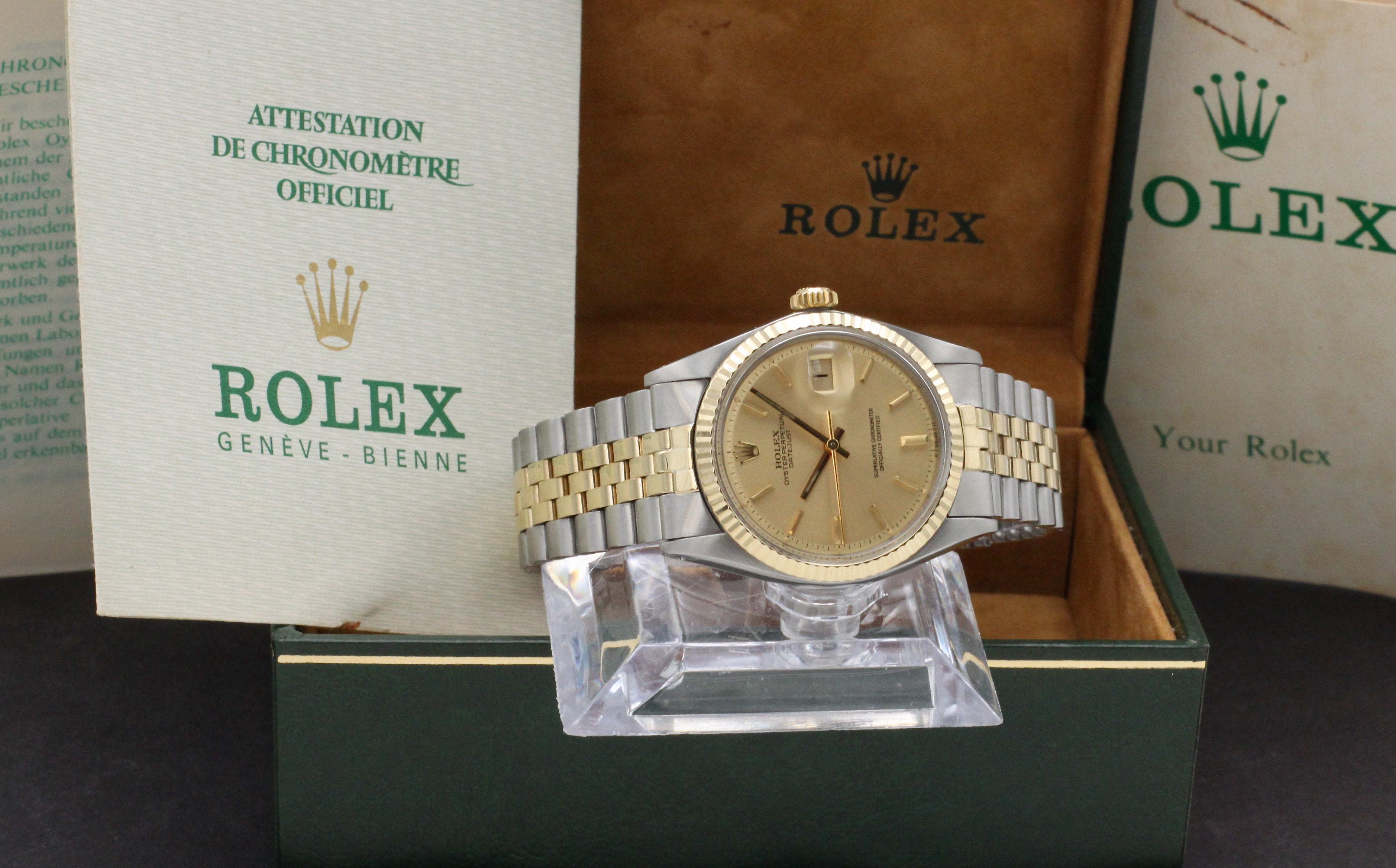 Rolex Datejust 1601 - 1974 - goud/staal - two/tone - Rolex horloge - Rolex kopen - Rolex heren horloge - Trophies Watches