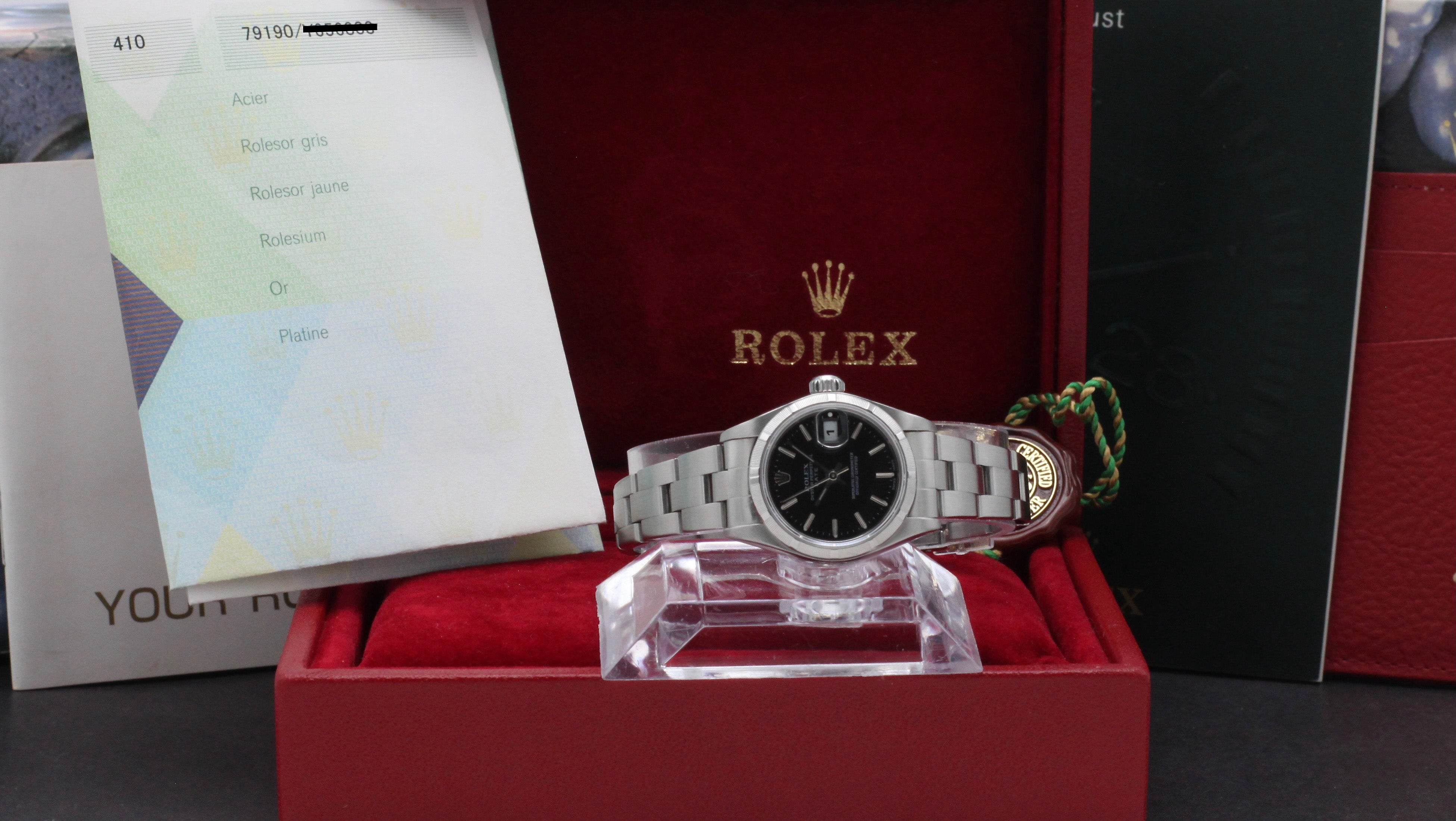 Rolex Oyster Perpetual Lady Date 79190 - 2002 - Rolex horloge - Rolex kopen - Rolex dames horloge - Trophies Watches