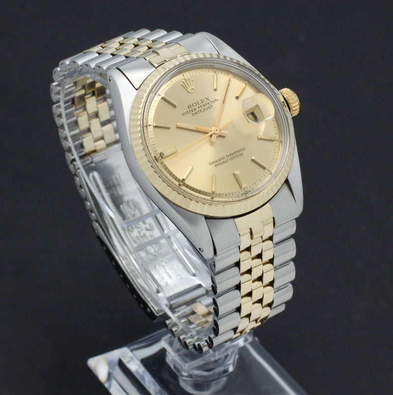 Rolex Datejust 1601 - 1975 - goud/staal - two/tone - Rolex horloge - Rolex kopen - Rolex heren horloge - Trophies Watches