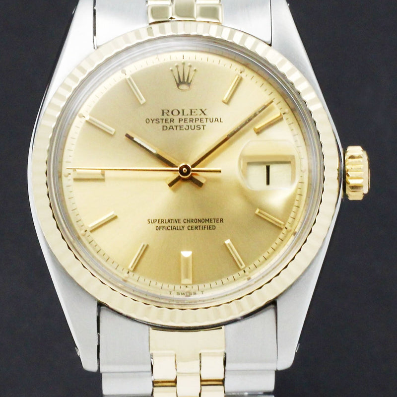 Rolex Datejust 1601 - 1975 - goud/staal - two/tone - Rolex horloge - Rolex kopen - Rolex heren horloge - Trophies Watches