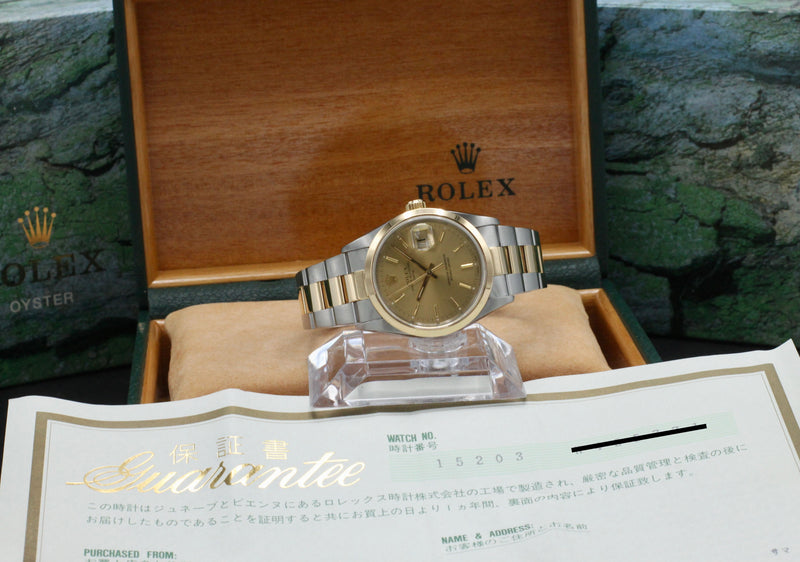 Rolex Oyster Perpetual Date 15203 - 1996 - Rolex horloge - Rolex kopen - Rolex heren horloge - Trophies Watches