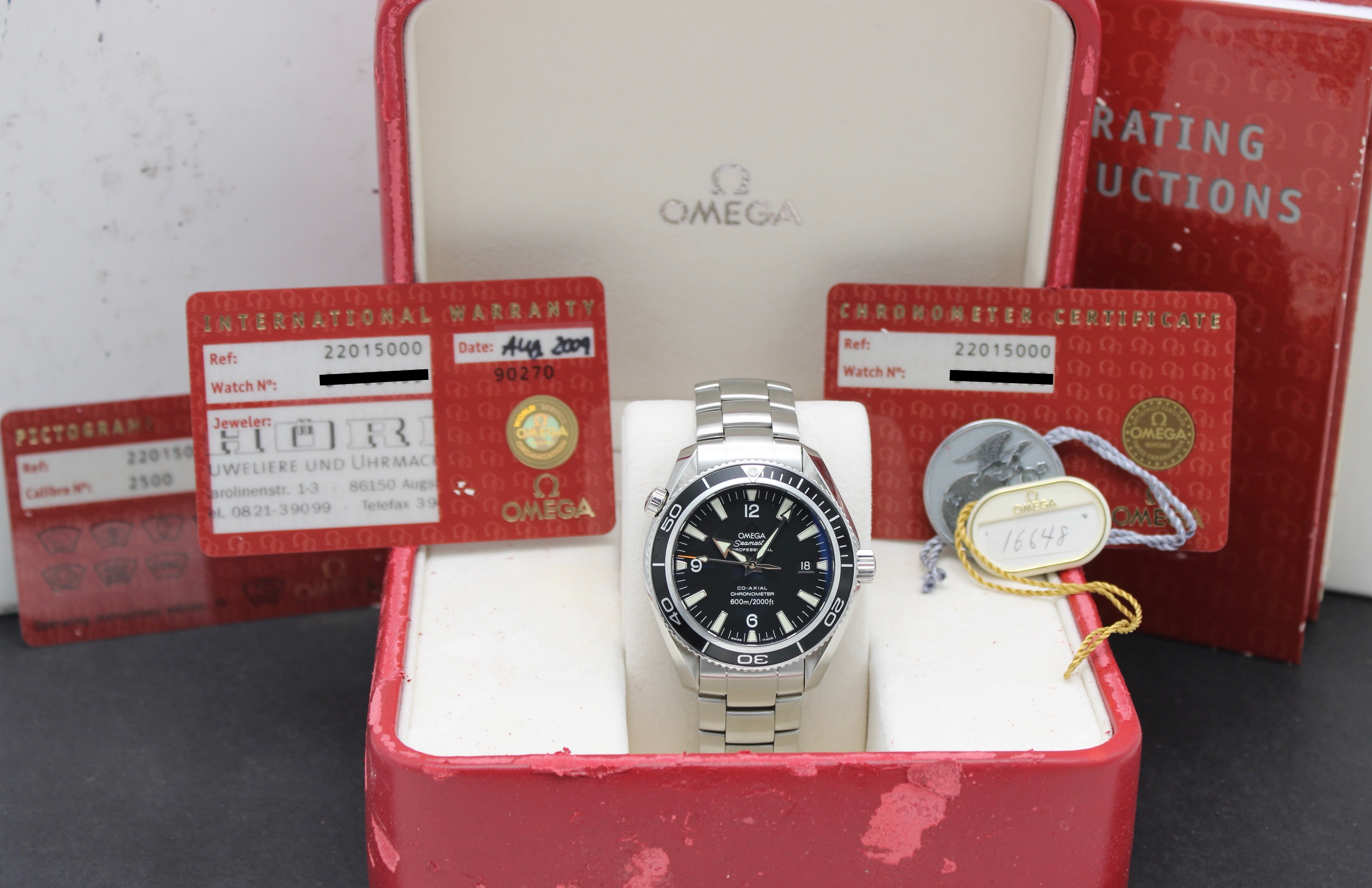 Omega Seamaster Planet Ocean 2201.50.00 - 2009 - Omega horloge - Omega kopen - Omega heren horloge - Trophies Watches