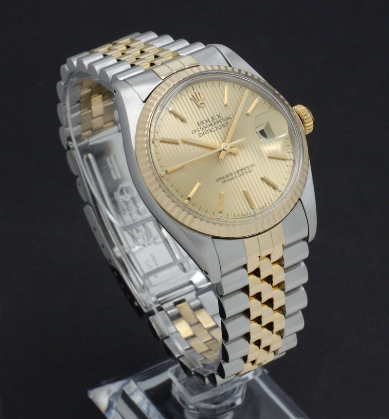 Rolex Datejust 16013 Tapestry - 1987 - Rolex horloge - Rolex kopen - Rolex heren horloge - Trophies Watches