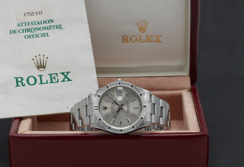 Rolex Oyster Perpetual Date 15210 - 1991 - Rolex horloge - Rolex kopen - Rolex heren horloge - Trophies Watches