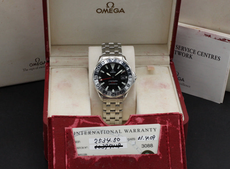 Omega Seamaster 2534.50.00 GMT 300M - 2001 - Omega horloge - Omega kopen - Omega heren horloge - Trophies Watches