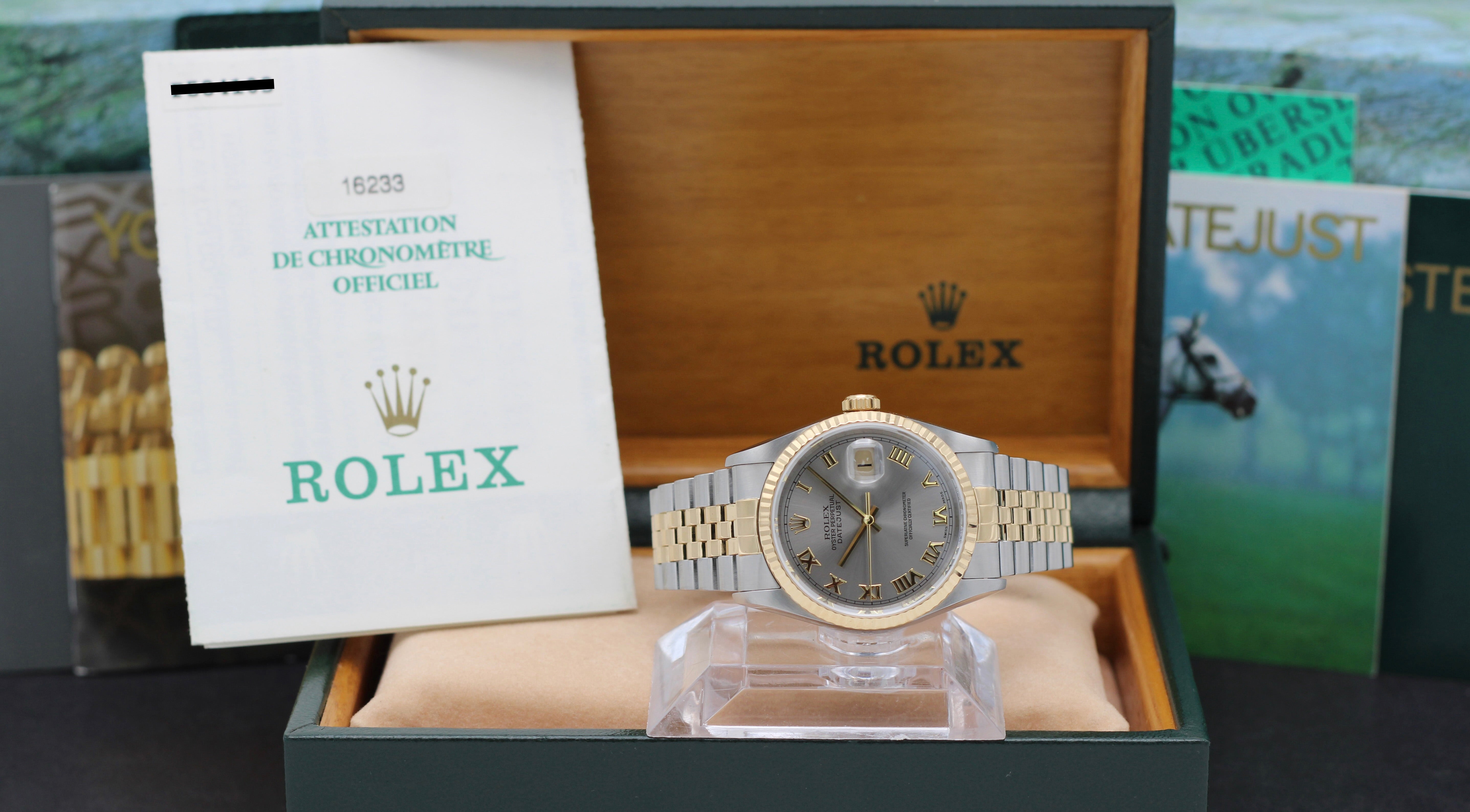 Rolex Datejust 16233, Box & Papers, 2001