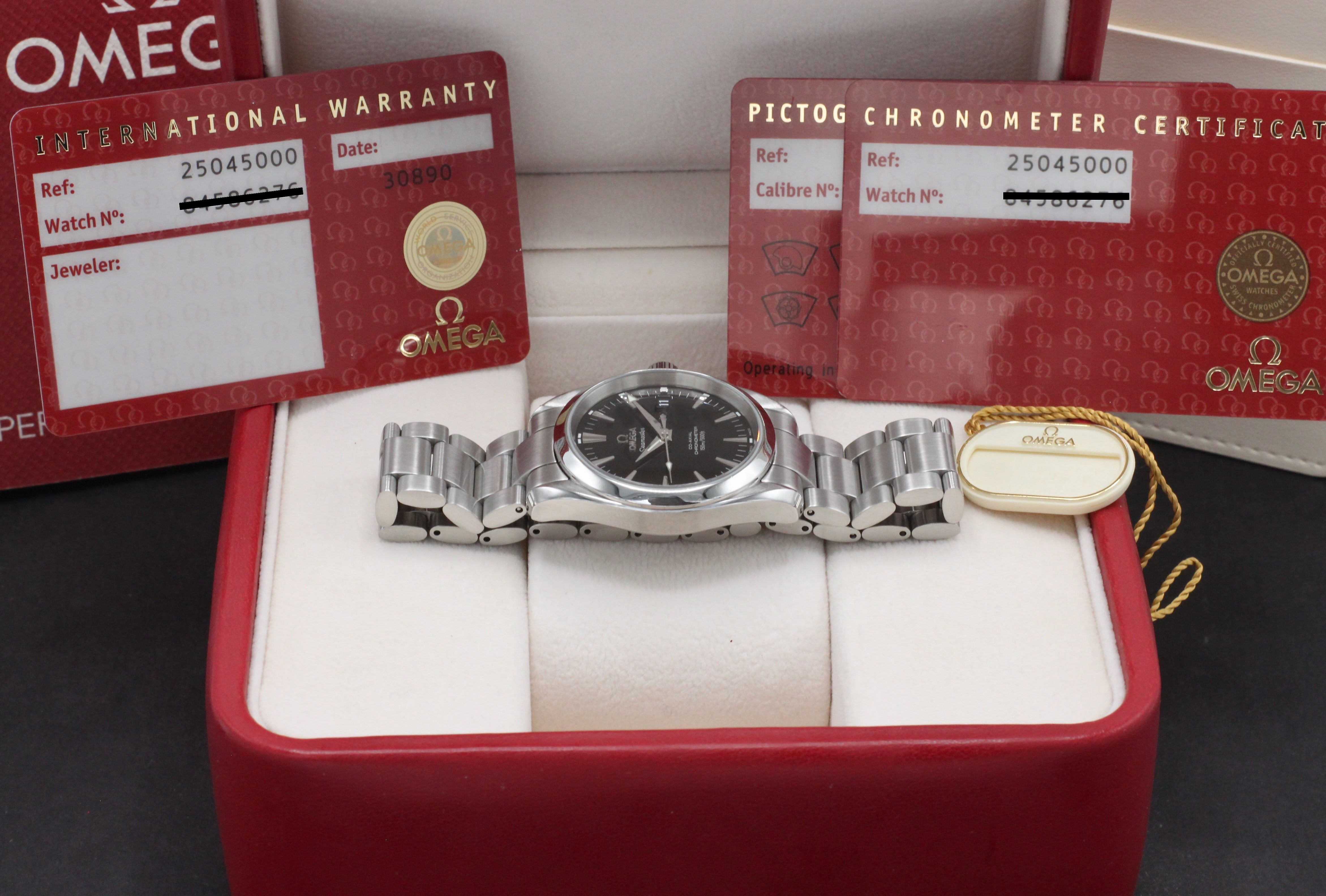 Omega Seamaster Aqua Terra Co-axial 2504.50.00 - 2008 - Omega horloge - Omega kopen - Omega heren horloge - Trophies Watches