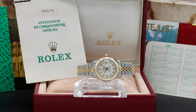 Rolex Lady-Datejust 69173G - 1995 - Rolex horloge - Rolex kopen - Rolex dames horloge - Trophies Watches