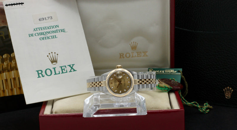 Rolex Lady-Datejust 69173G - 1991 - Rolex horloge - Rolex kopen - Rolex dames horloge - Trophies Watches