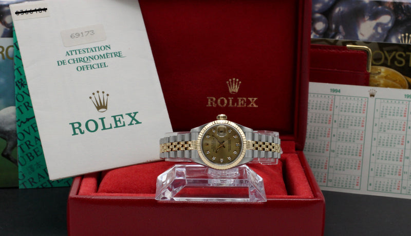 Rolex Lady-Datejust 69173 - 1994 - Rolex horloge - Rolex kopen - Rolex dames horloge - Trophies Watches