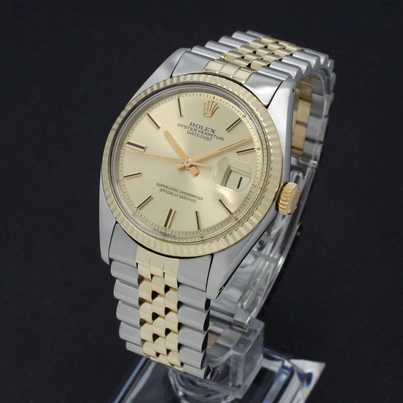 Rolex Datejust 1601 - 1975 - goud/staal - two/tone - Rolex horloge - Rolex kopen - Rolex heren horloge - Trophies Watches