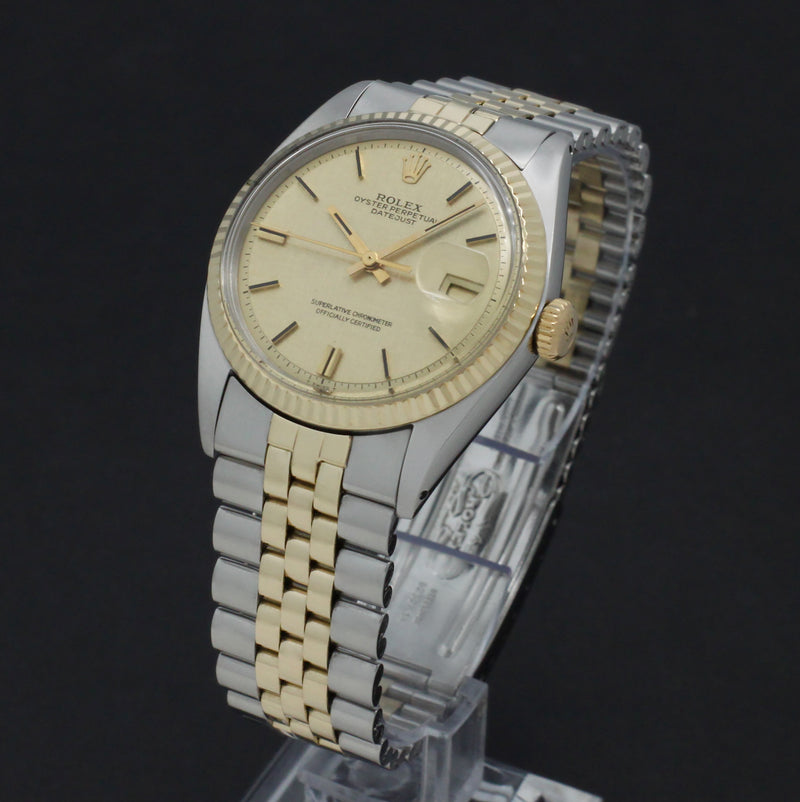 Rolex Datejust 1601 - 1972 - goud/staal - two/tone - Rolex horloge - Rolex kopen - Rolex heren horloge - Trophies Watches