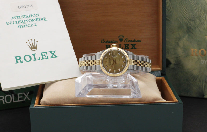 Rolex Lady-Datejust 69173G - 1990 - Rolex horloge - Rolex kopen - Rolex dames horloge - Trophies Watches