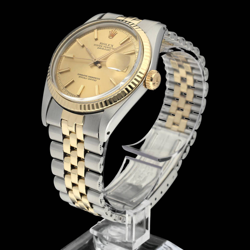 Rolex Datejust 1601 - 1974 - goud/staal - two/tone - Rolex horloge - Rolex kopen - Rolex heren horloge - Trophies Watches