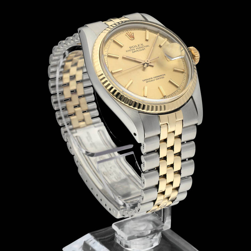 Rolex Datejust 1601 - 1974 - goud/staal - two/tone - Rolex horloge - Rolex kopen - Rolex heren horloge - Trophies Watches