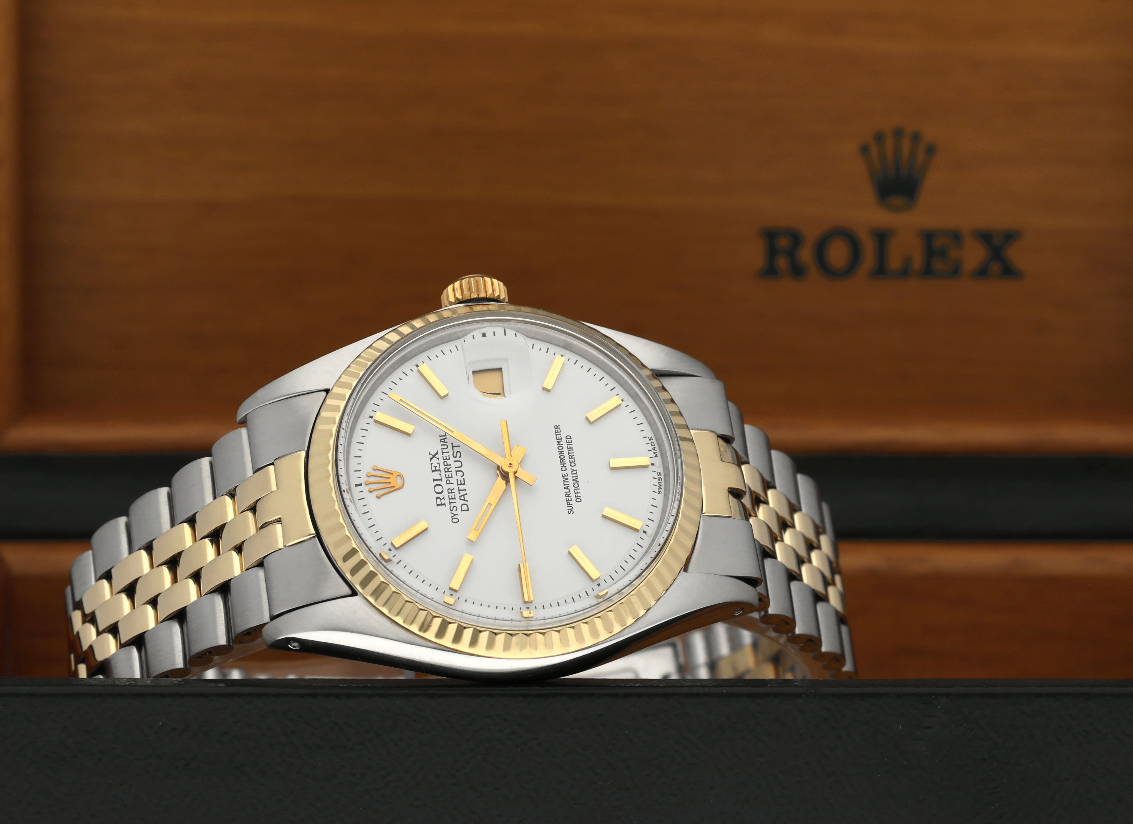 Rolex Datejust 1601 - 1973 - goud/staal - two/tone - Rolex horloge - Rolex kopen - Rolex heren horloge - Trophies Watches