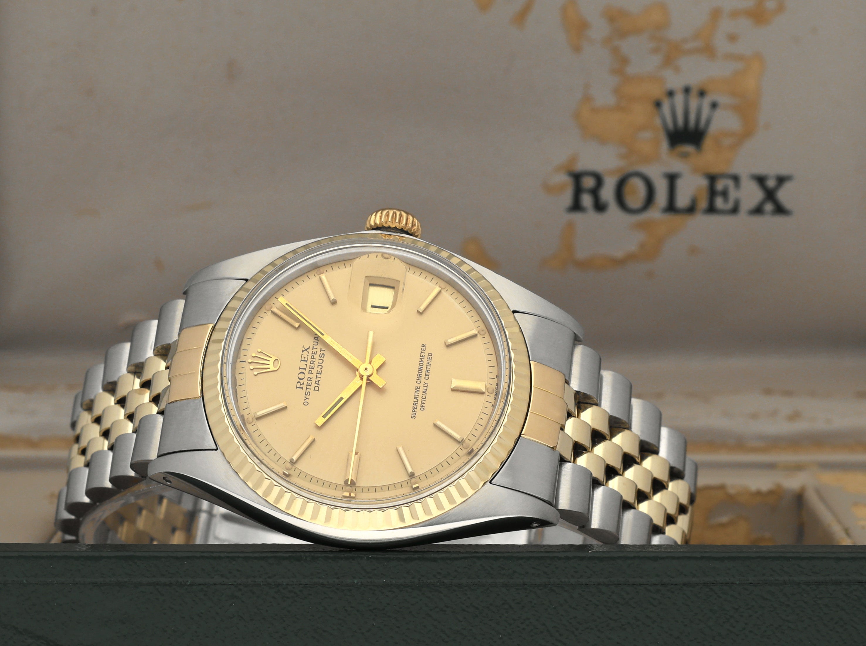 Rolex Datejust 1601 - 1978 - goud/staal - two/tone - Rolex horloge - Rolex kopen - Rolex heren horloge - Trophies Watches