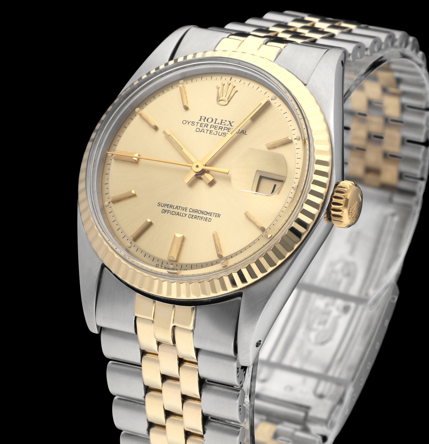 Rolex Datejust 1601 - 1973 - goud/staal - two/tone - Rolex horloge - Rolex kopen - Rolex heren horloge - Trophies Watches
