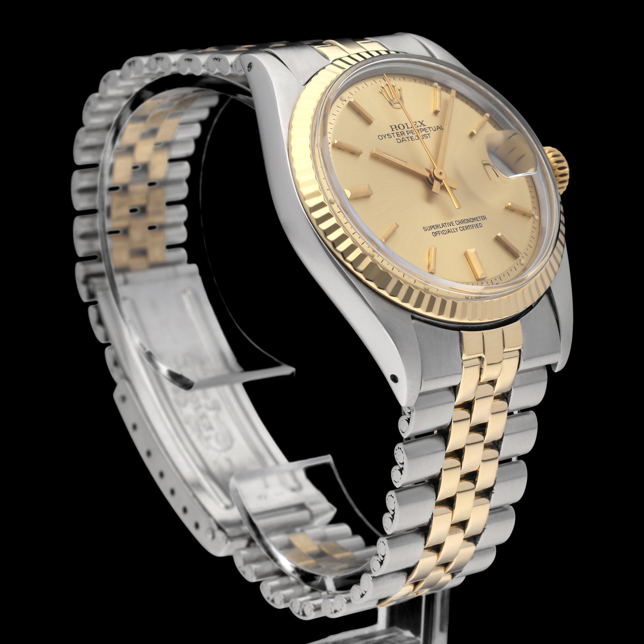 Rolex Datejust 1601 - 1973 - goud/staal - two/tone - Rolex horloge - Rolex kopen - Rolex heren horloge - Trophies Watches