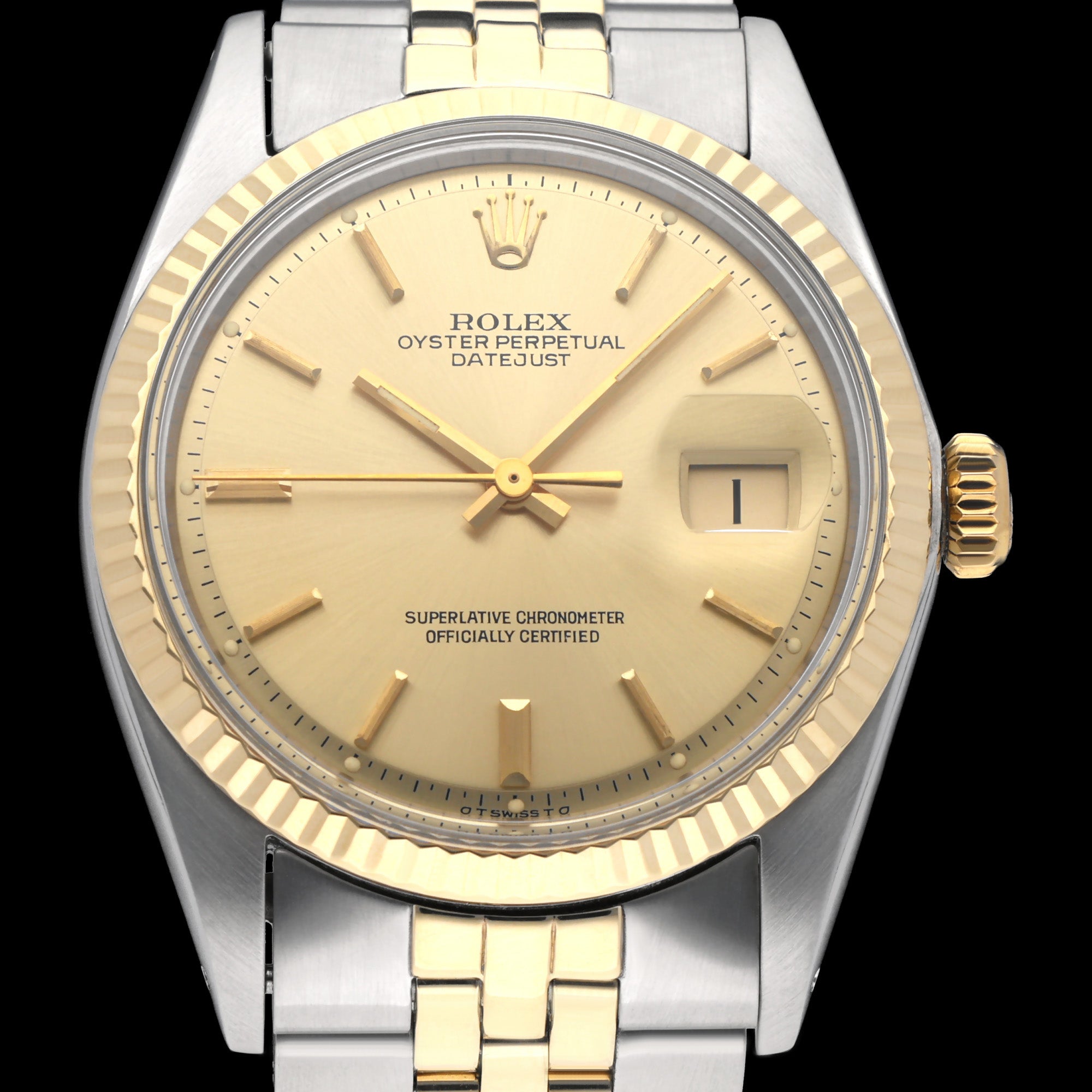 Rolex Datejust 1601 - 1973 - goud/staal - two/tone - Rolex horloge - Rolex kopen - Rolex heren horloge - Trophies Watches
