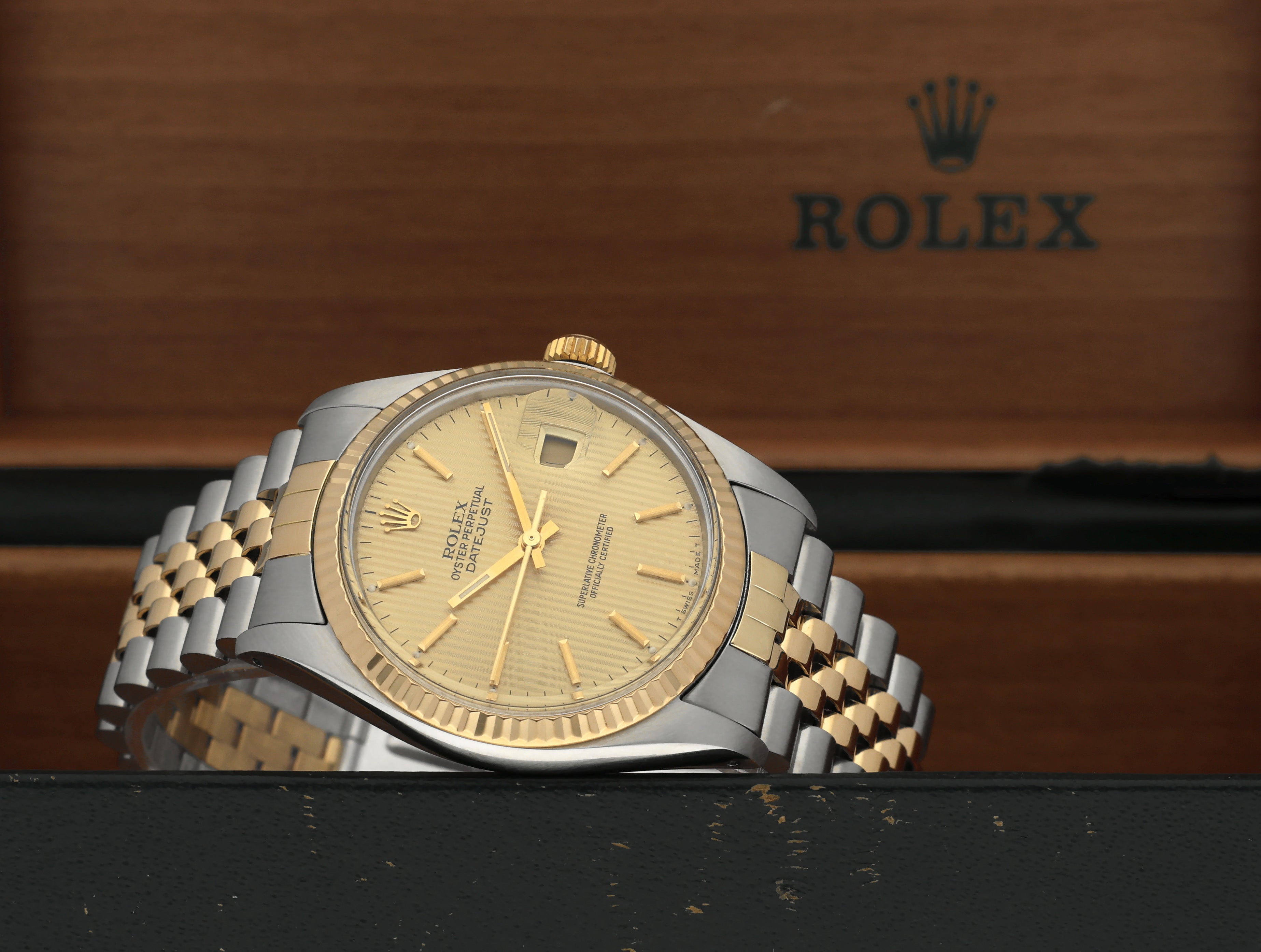 Rolex Datejust 16013 Tapestry - 1987 - Rolex horloge - Rolex kopen - Rolex heren horloge - Trophies Watches
