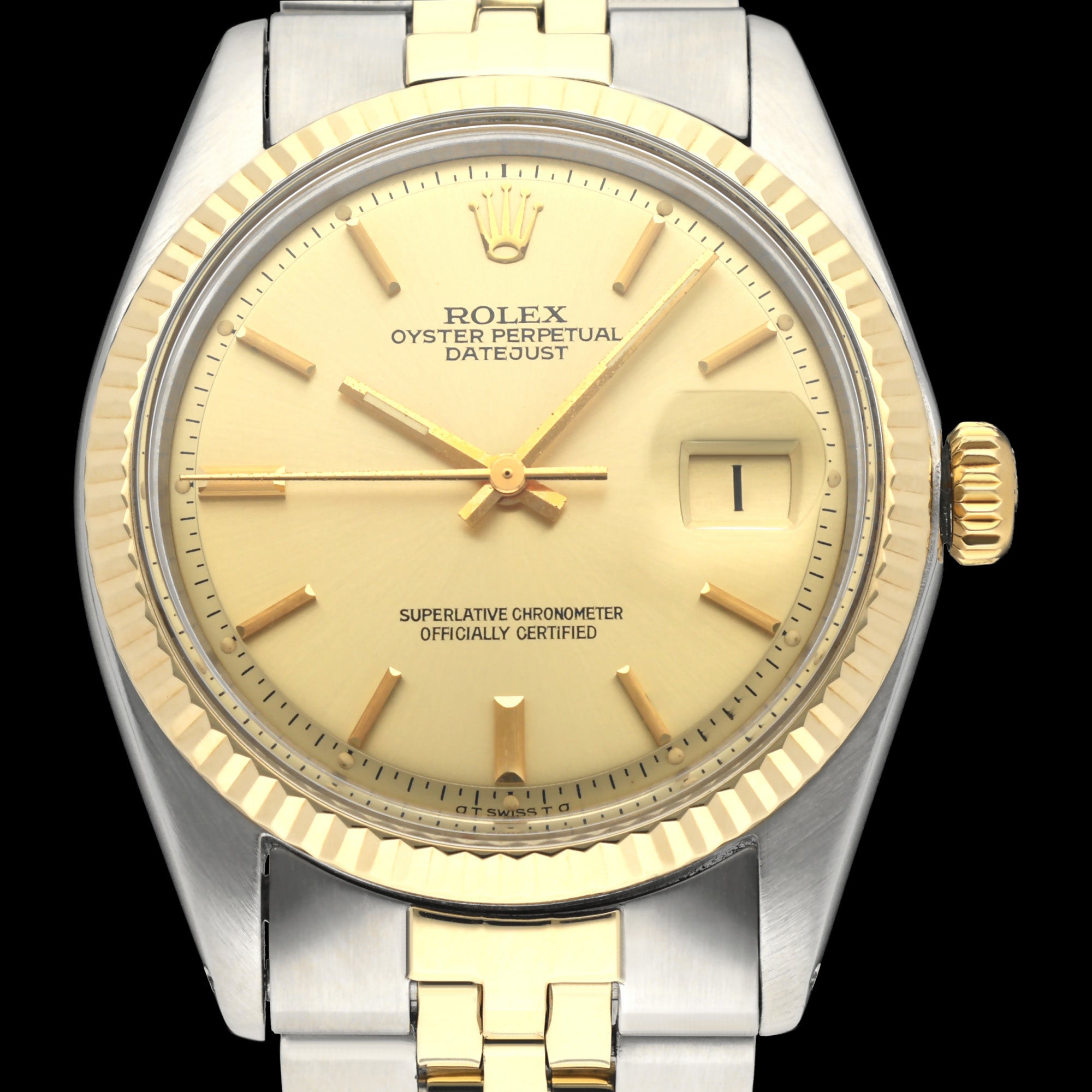 Rolex Datejust 1601 - 1975- goud/staal - two/tone - Rolex horloge - Rolex kopen - Rolex heren horloge - Trophies Watches